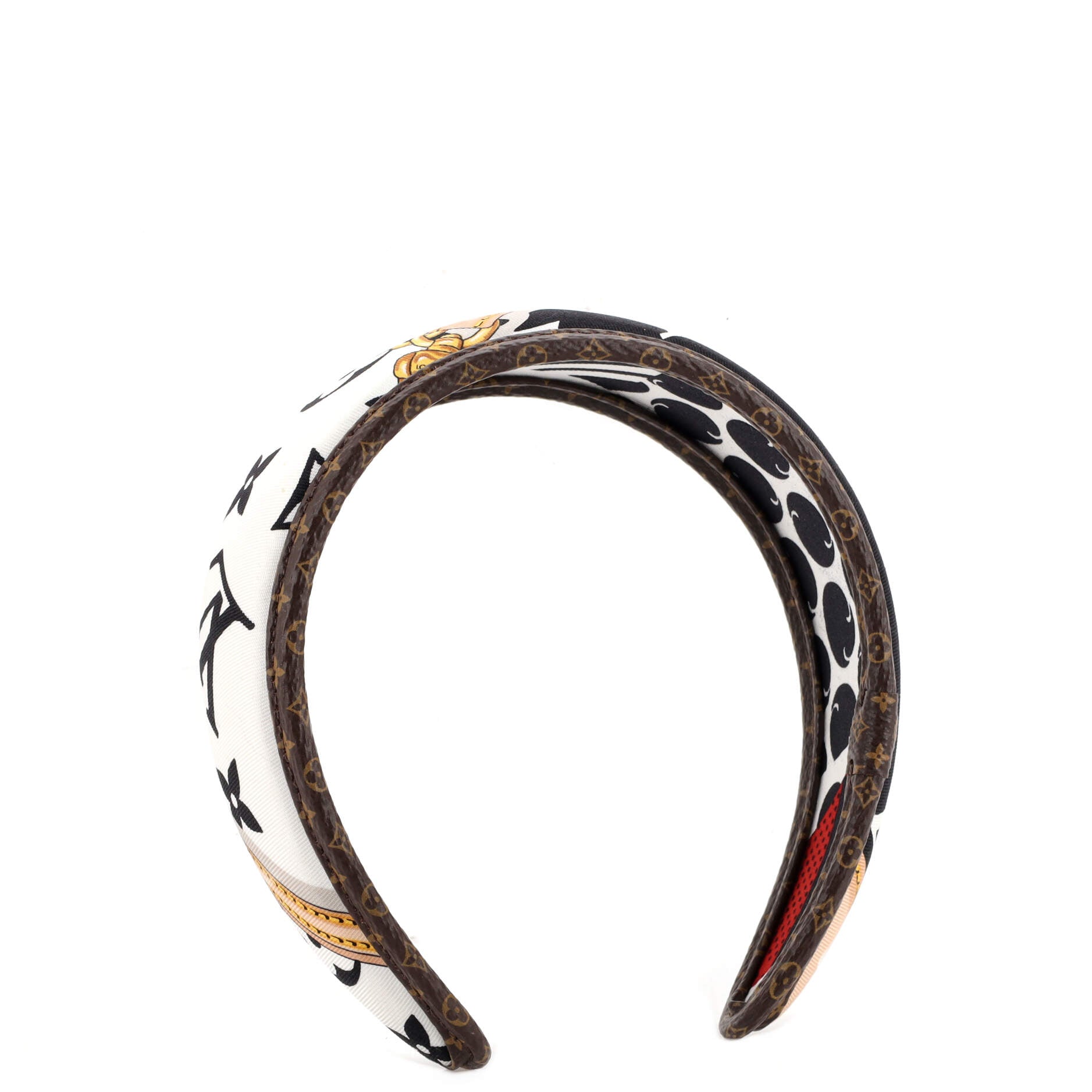 Be Mindful Headband Printed Silk with Monogram Canvas