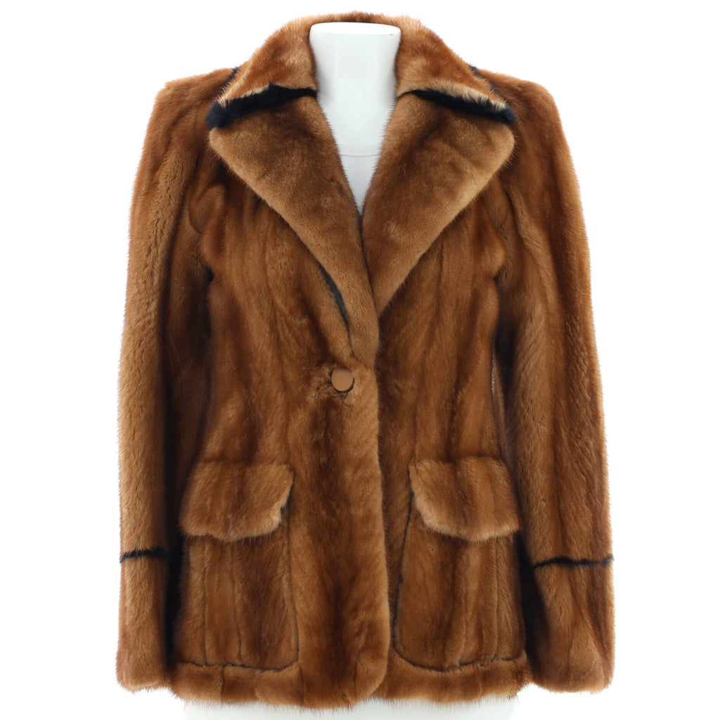 Women's Single Button Jacket Mink