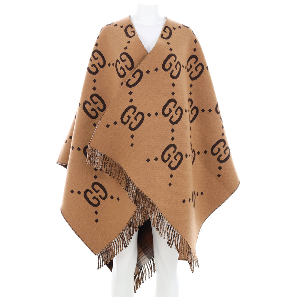 Women's Reversible Cape GG Wool and Tartan
