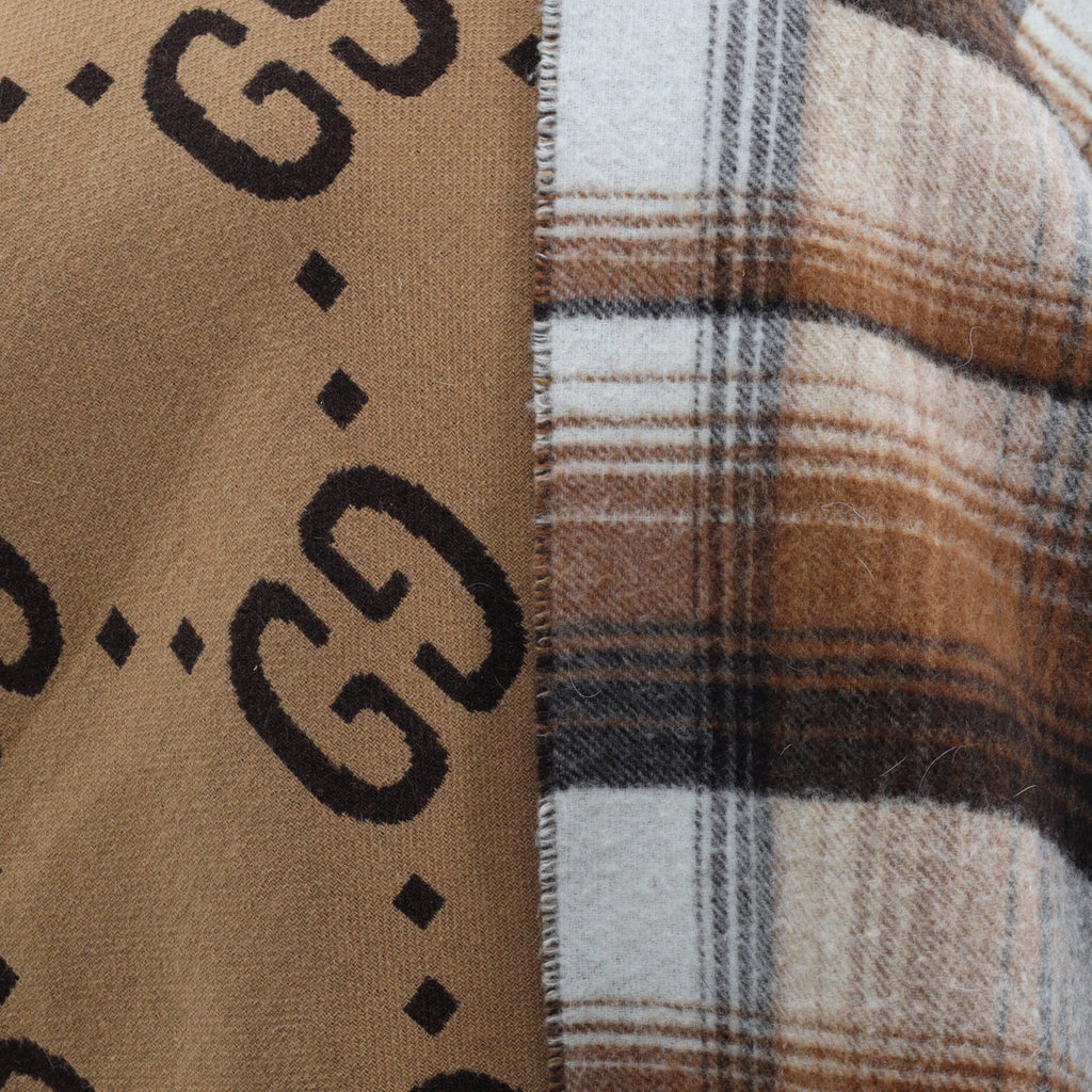 Women's Reversible Cape GG Wool and Tartan