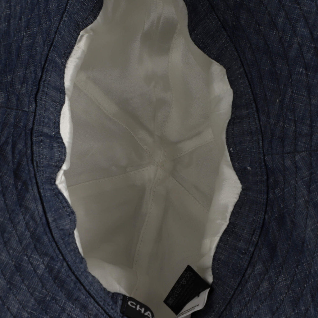 Sun Hat Embroidered Denim Medium