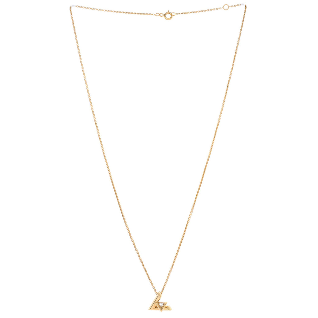LV Volt One Pendant Necklace 18K Yellow Gold with Diamond Small