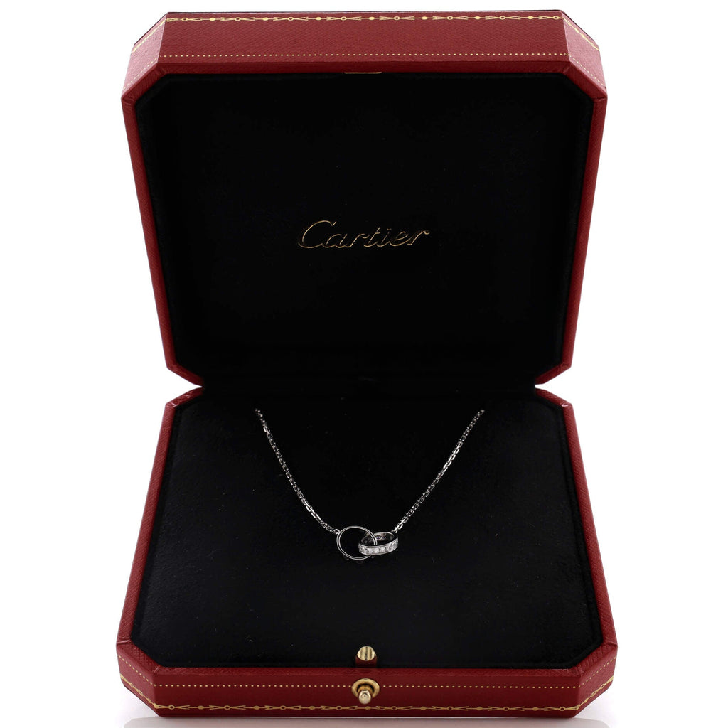 Love Interlocking Necklace 18K White Gold and Diamonds