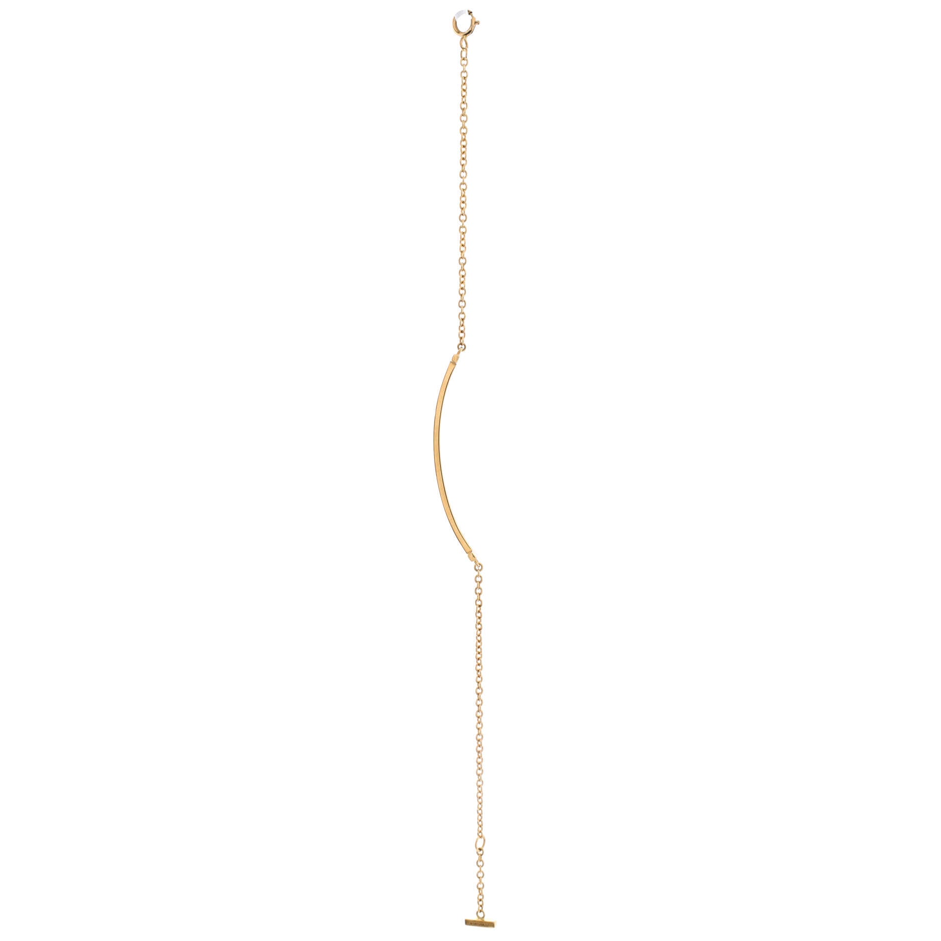 T Smile Chain Bracelet 18K Yellow Gold Medium