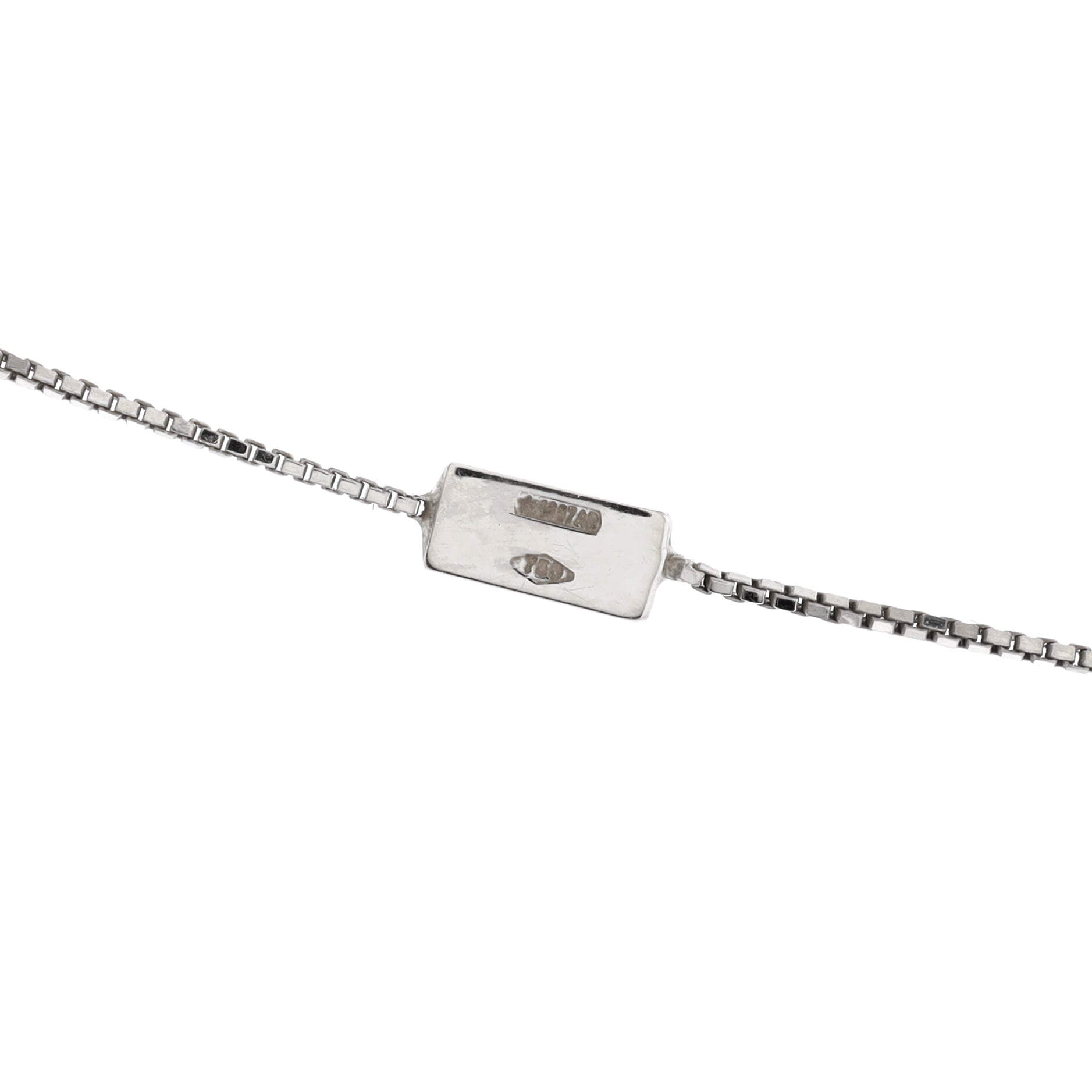 Circle Drop Pendant Necklace 18K White Gold with Diamond