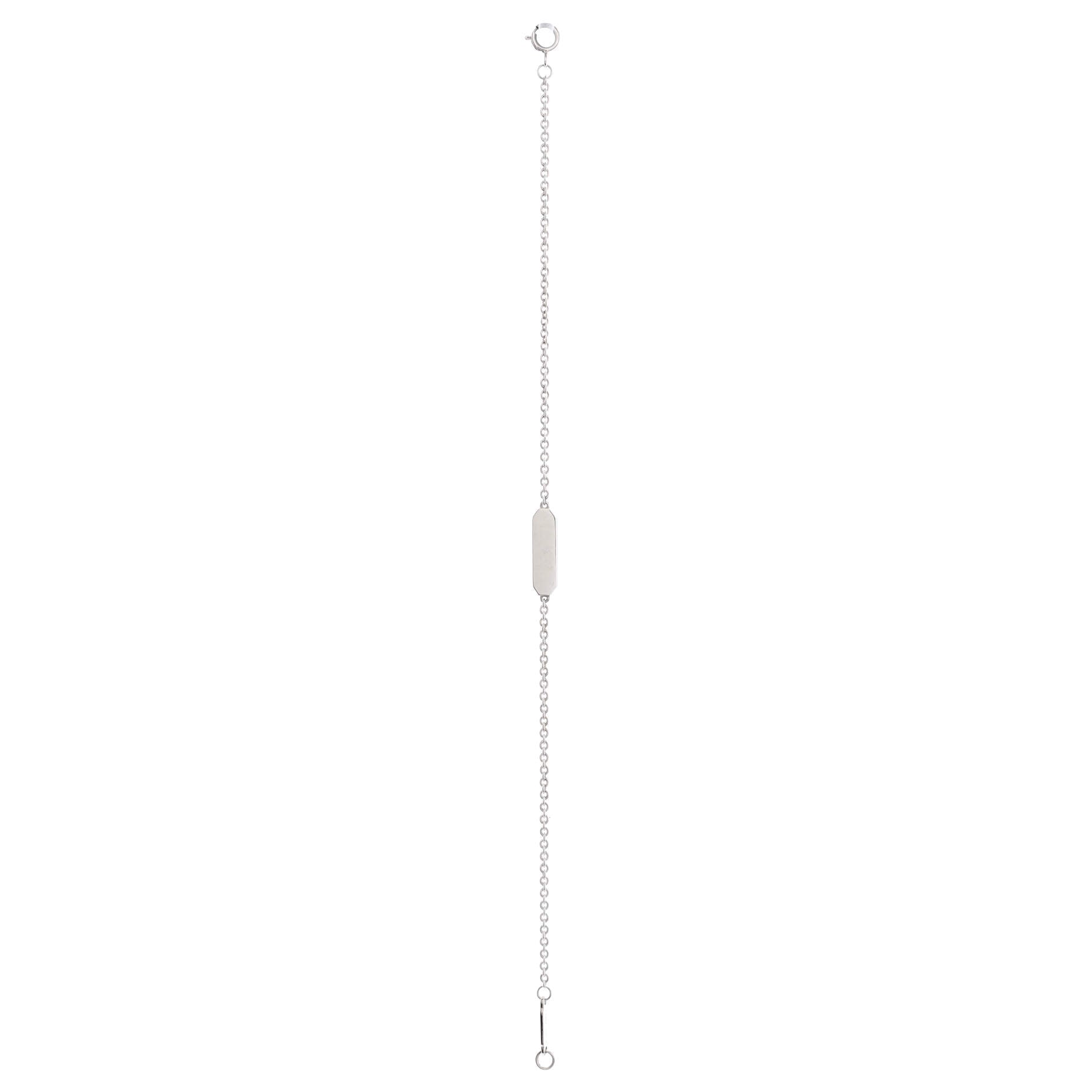 Tag Chain Bracelet 18K White Gold and Diamonds