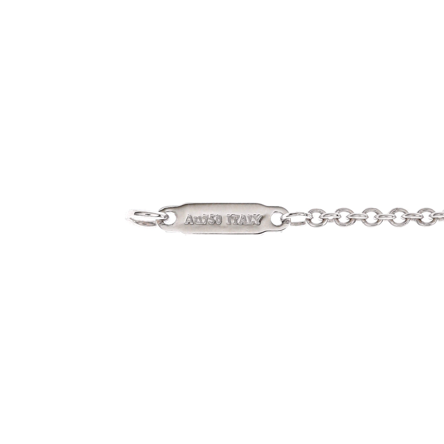 Tag Chain Bracelet 18K White Gold and Diamonds