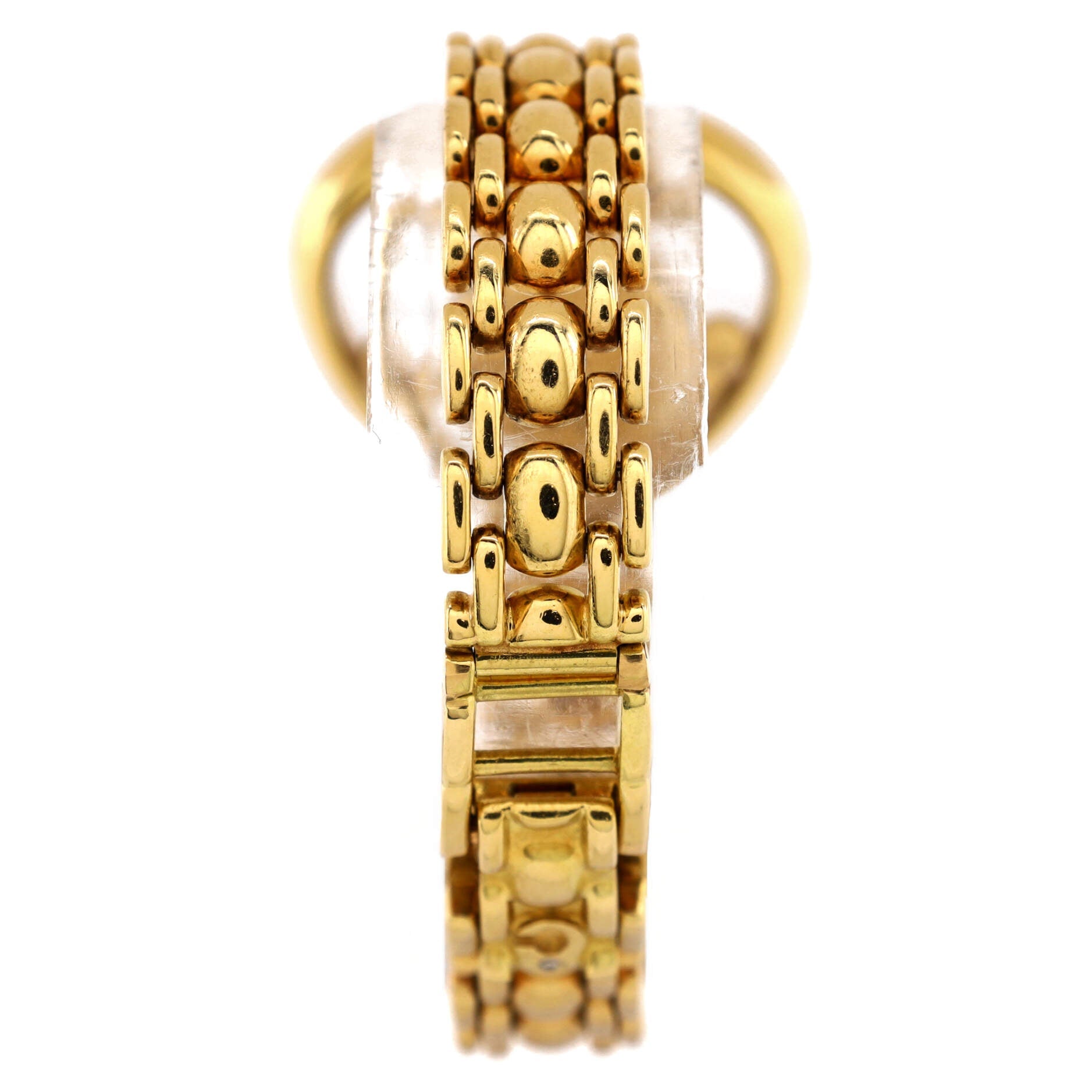 Happy Diamonds Heart Quartz Watch Yellow Gold with Diamond Bezel and 7 Floating Diamonds 25