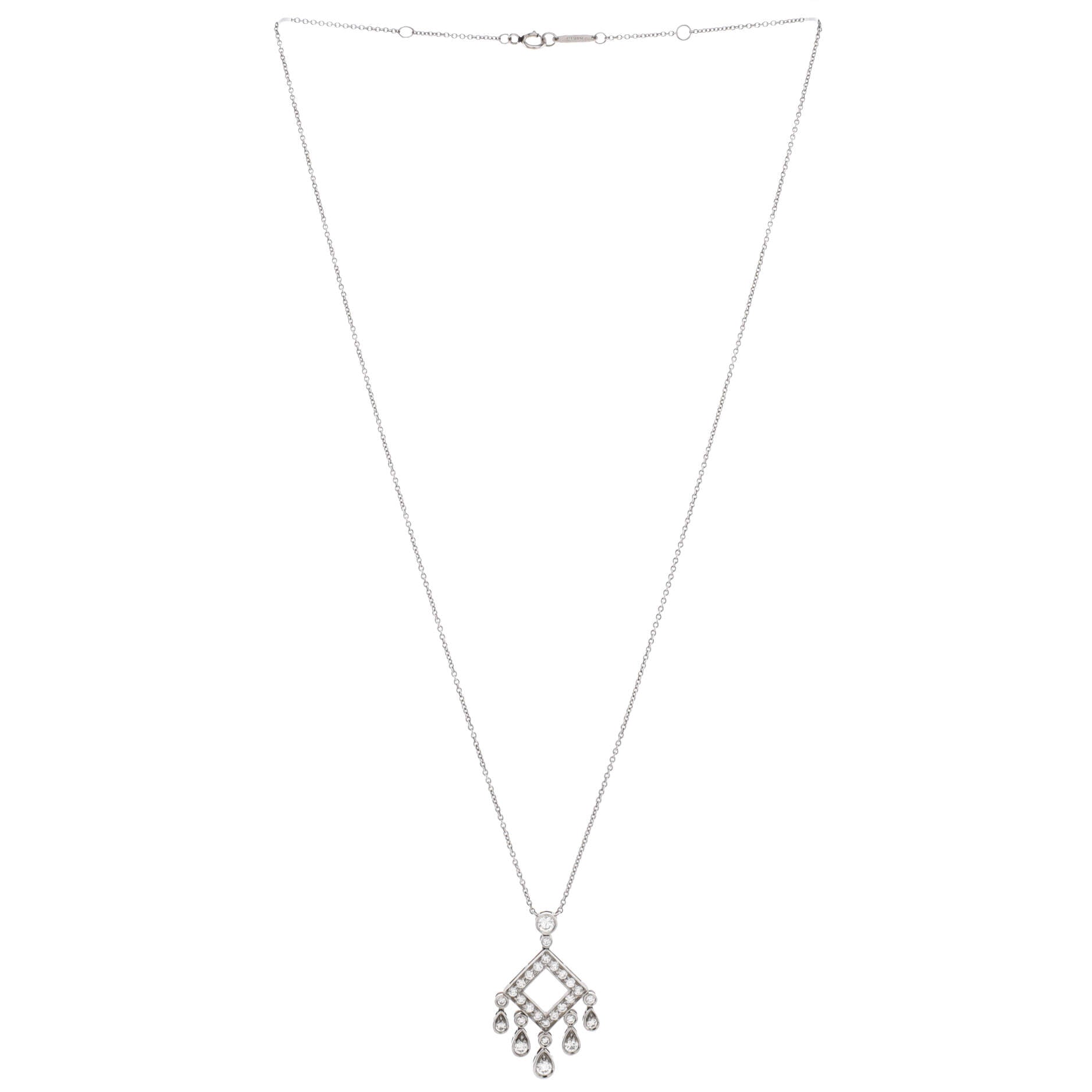 Legacy Pendant Necklace Platinum with Diamonds