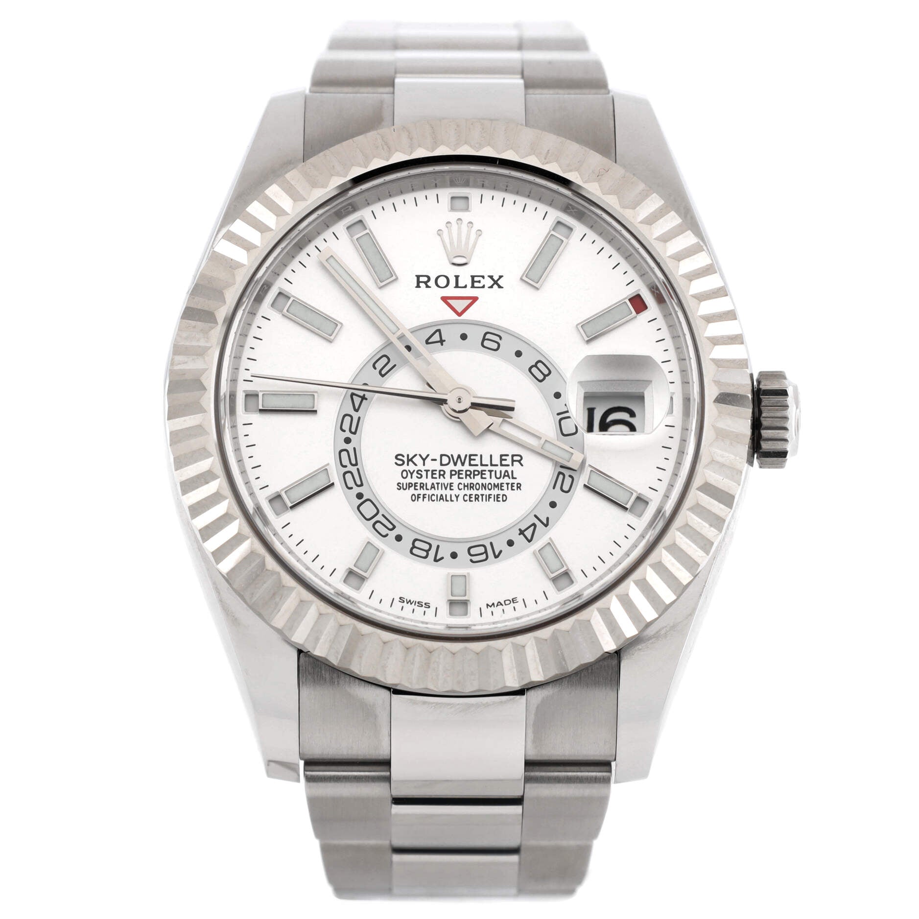 Sky-Dweller Oyster Perpetual Chronometer Automatic Watch Stainless Steel and White Gold 42