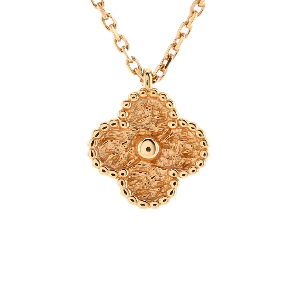 Sweet Alhambra Pendant Necklace 18K Rose Gold