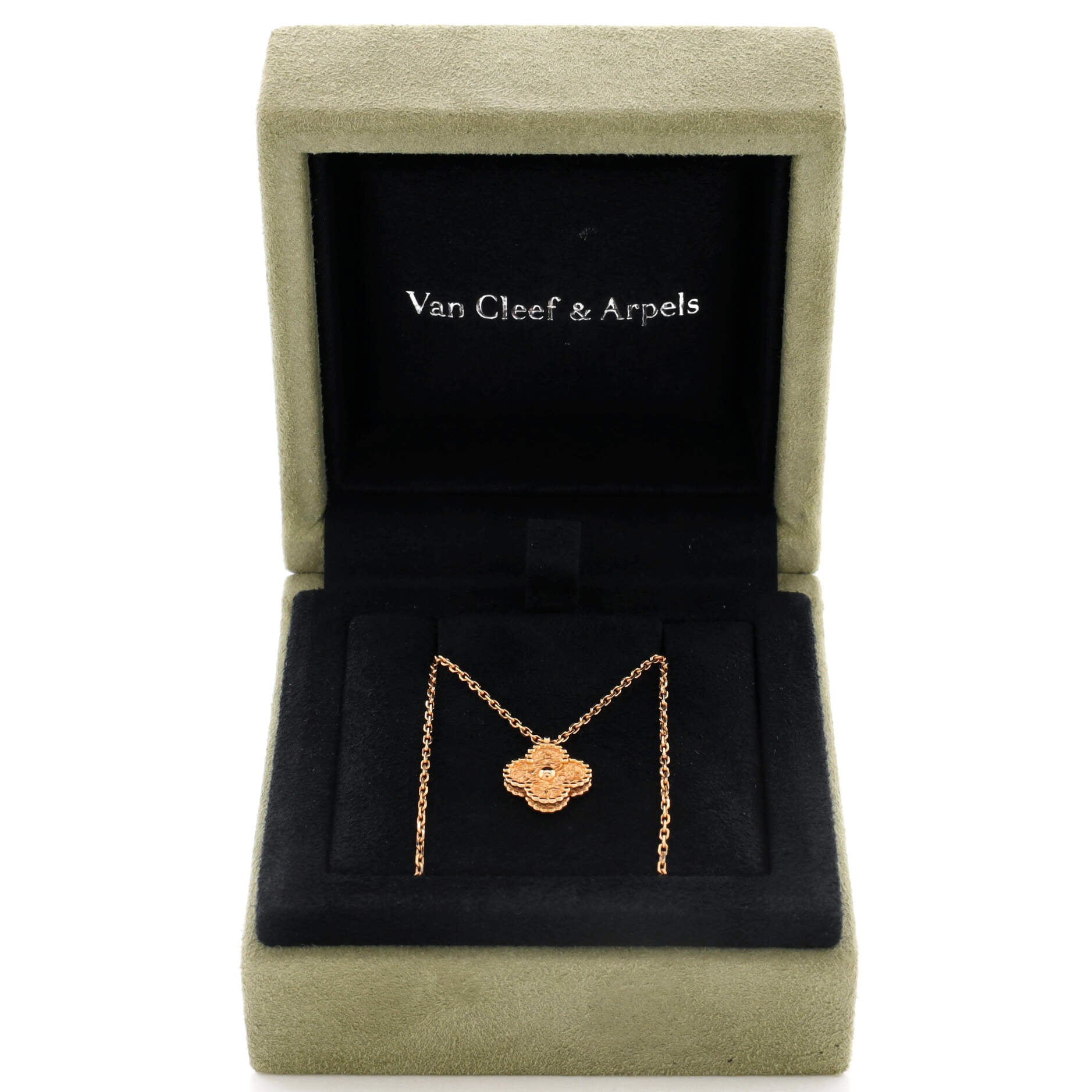 Sweet Alhambra Pendant Necklace 18K Rose Gold