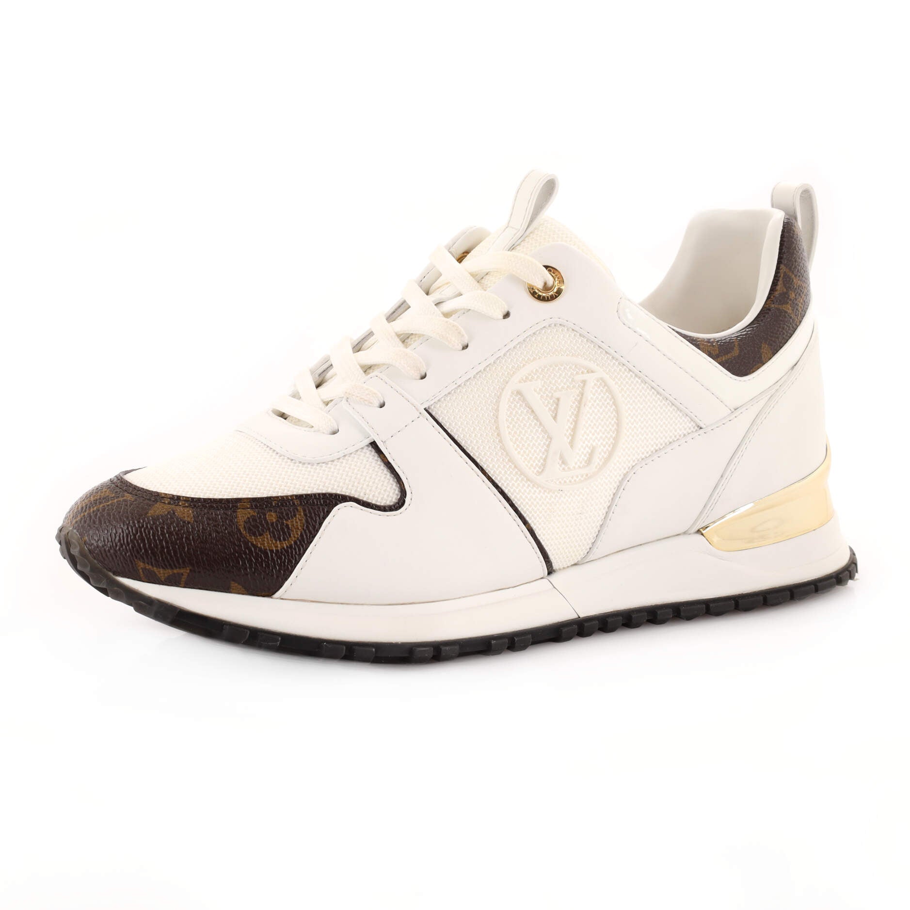 Women's Run Away Sneakers Mesh with Monogram Canvas and Leather