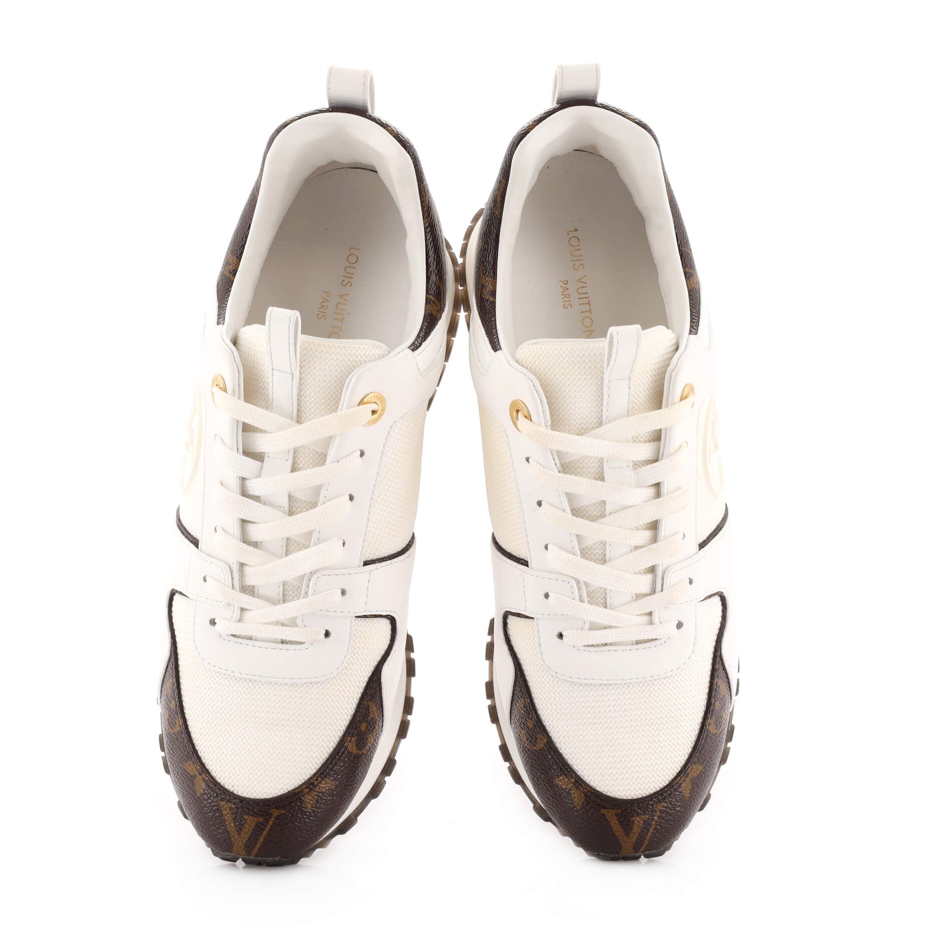 Women's Run Away Sneakers Mesh with Monogram Canvas and Leather