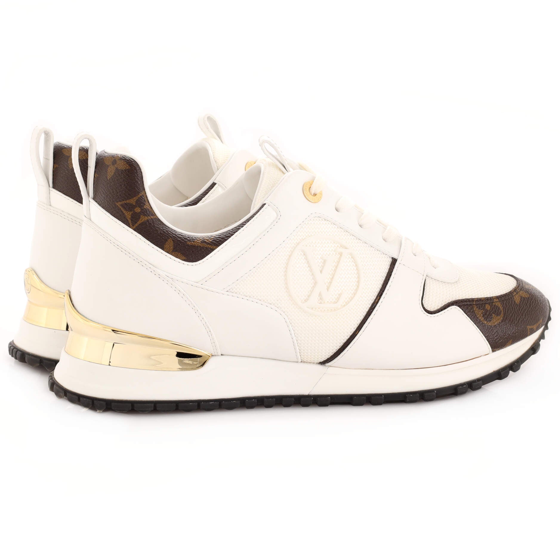 Women's Run Away Sneakers Mesh with Monogram Canvas and Leather