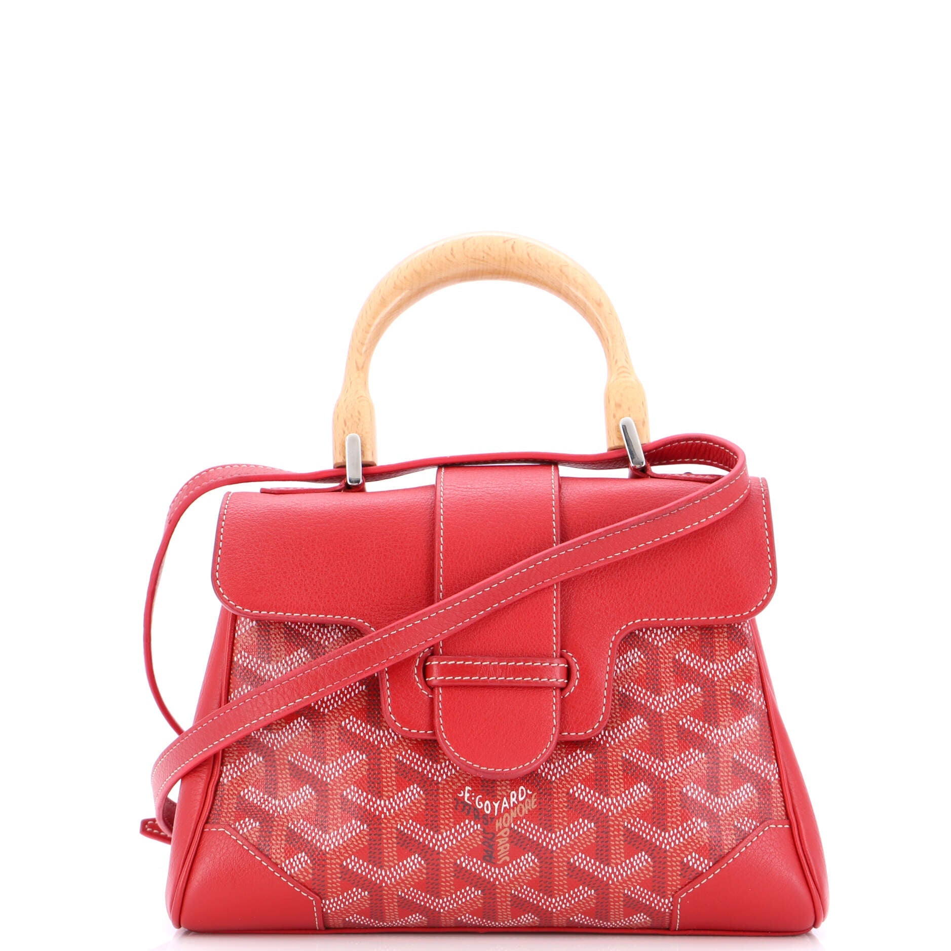 Saigon Top Handle Bag Coated Canvas with Leather Mini