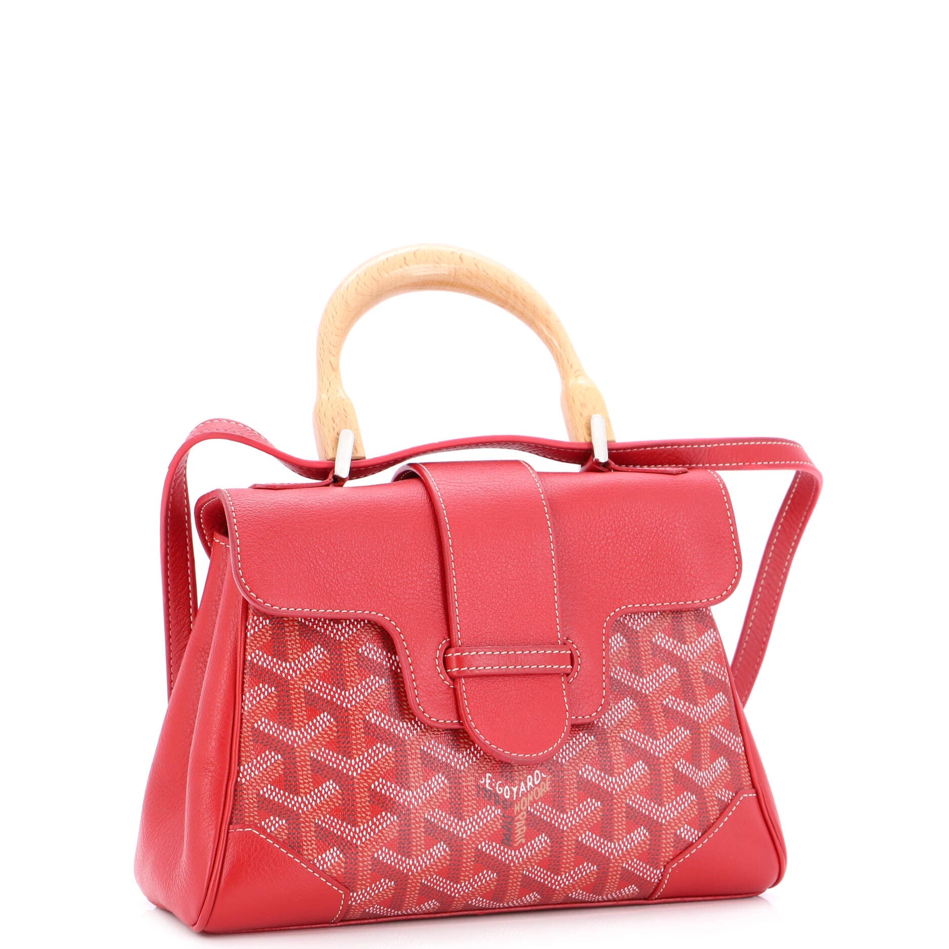 Saigon Top Handle Bag Coated Canvas with Leather Mini