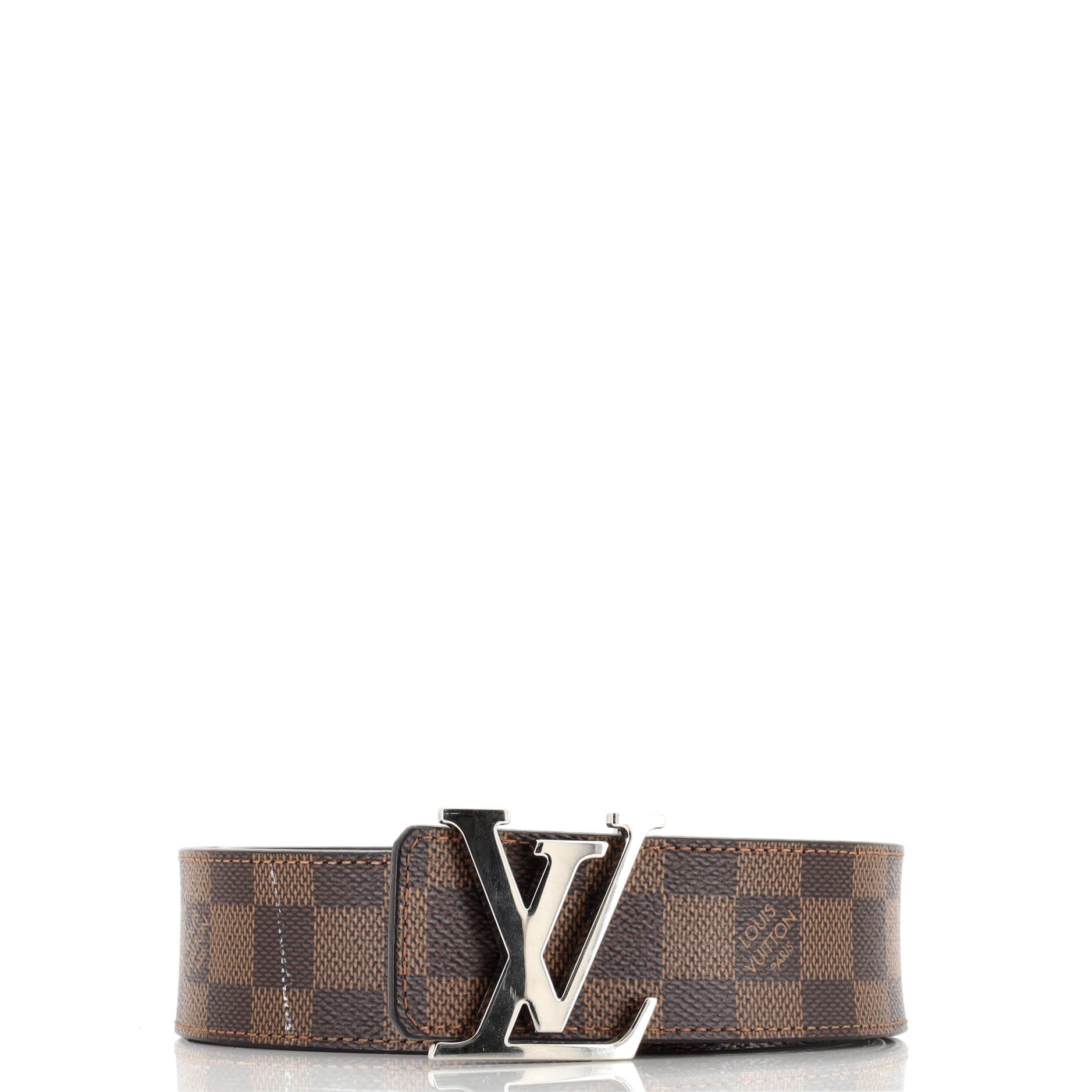 LV Initiales Reversible Belt Damier and Leather Wide 100