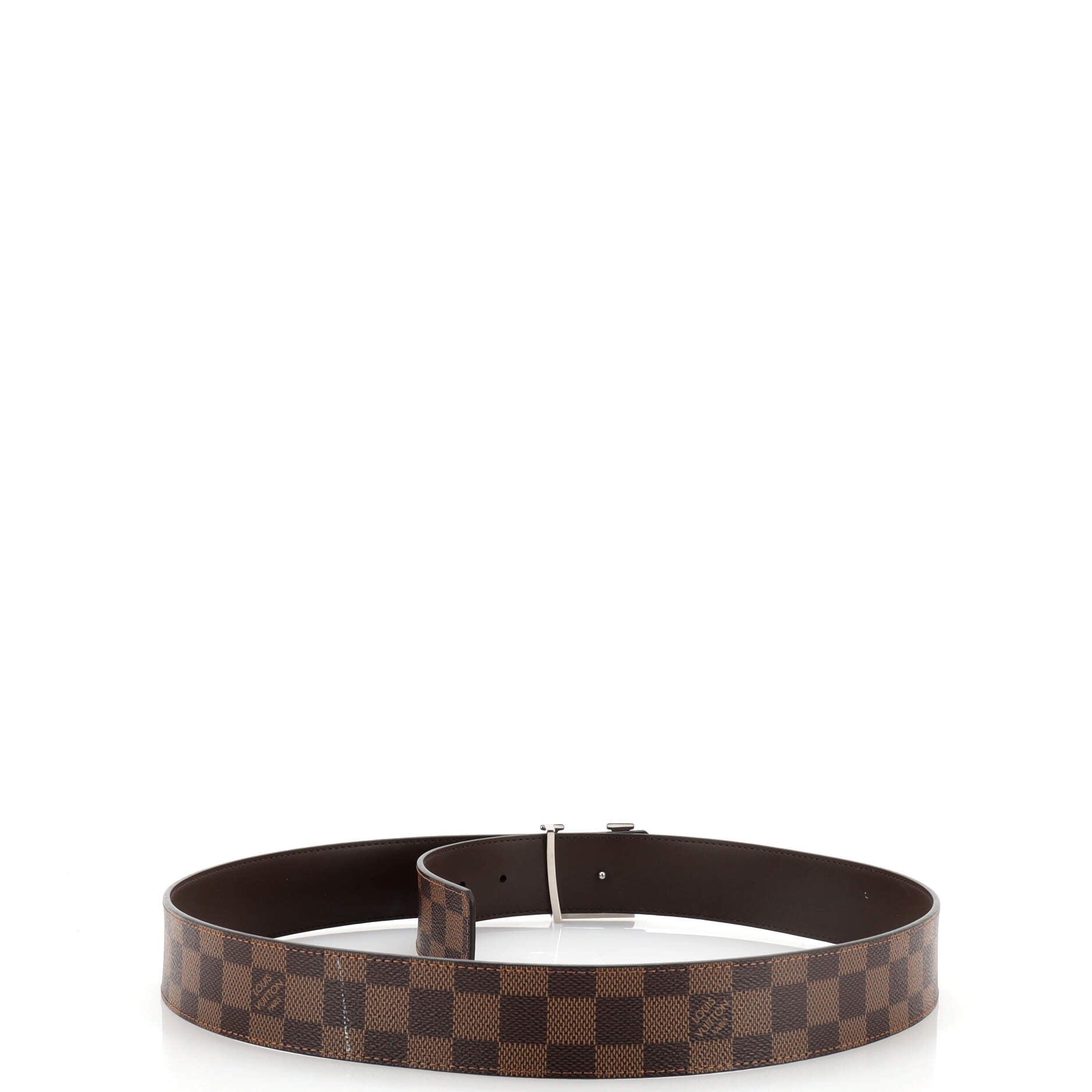 LV Initiales Reversible Belt Damier and Leather Wide 100