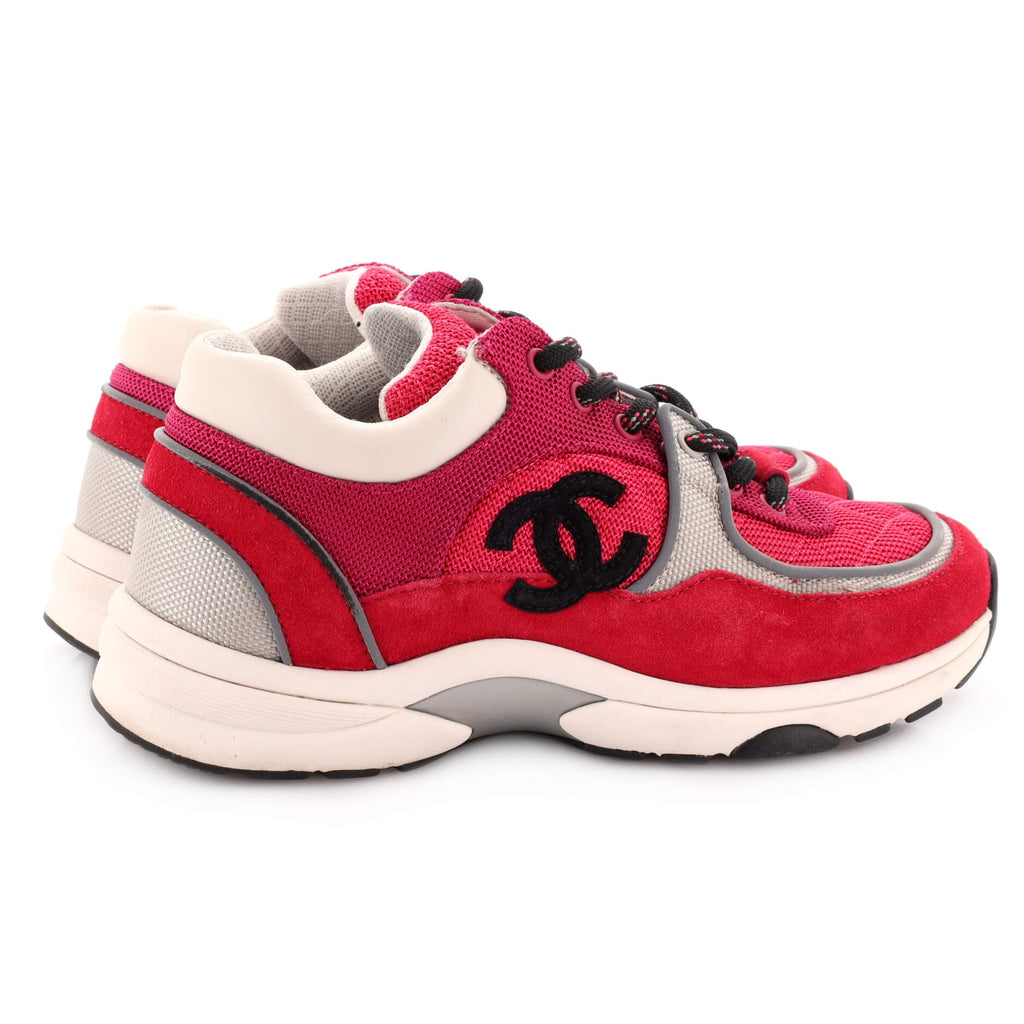 Women's CC Low-Top Sneakers Suede and Fabric