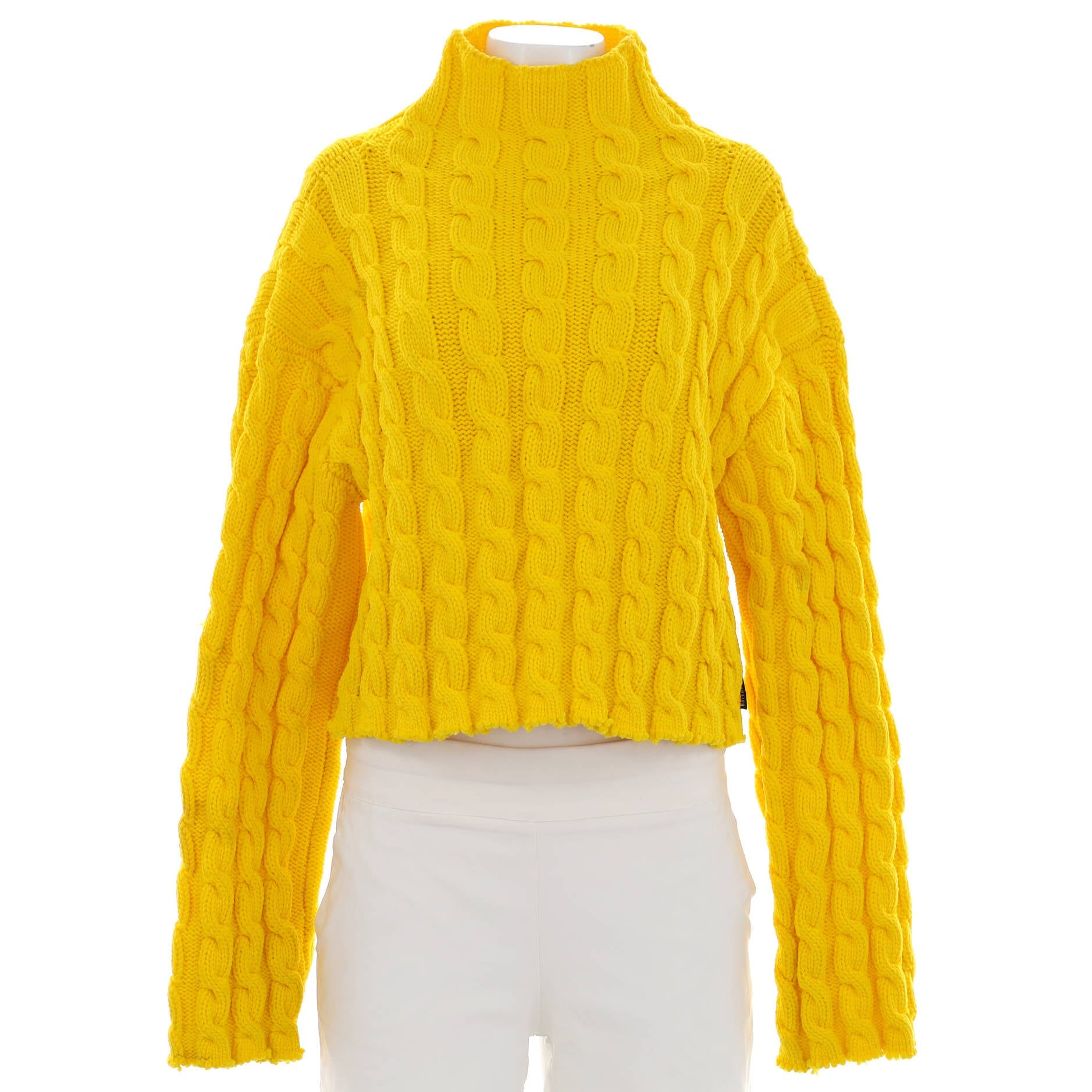 Women's Cable Knit Turtleneck Sweater Polypropylene Blend