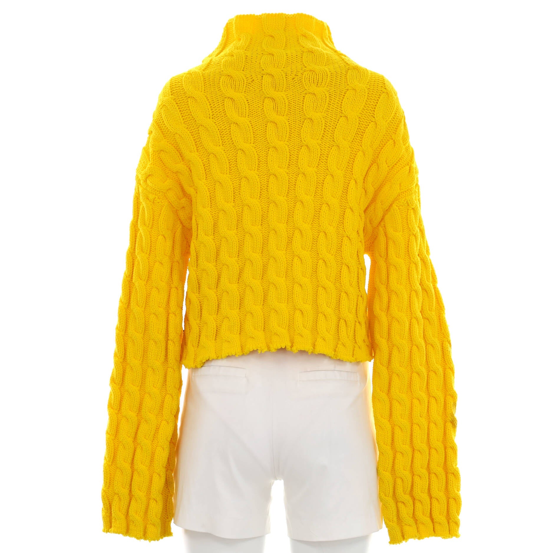 Women's Cable Knit Turtleneck Sweater Polypropylene Blend