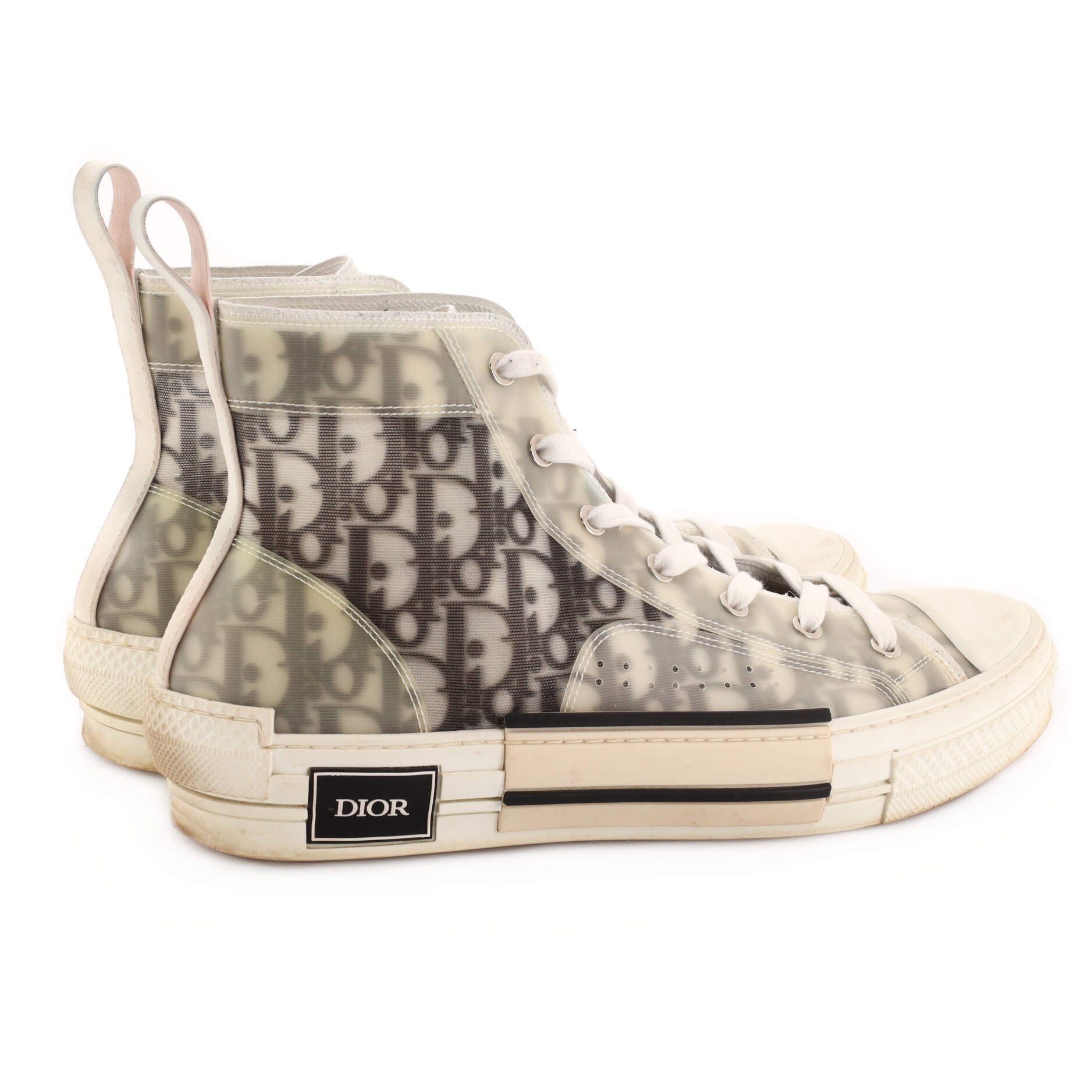 Men's B23 High-Top Sneakers Oblique Coated Canvas and PVC