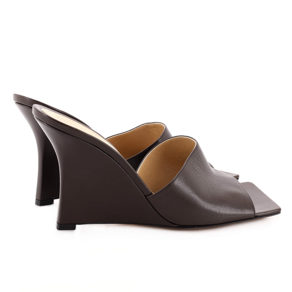 Women's Stretch Slide Wedge Sandals Leather