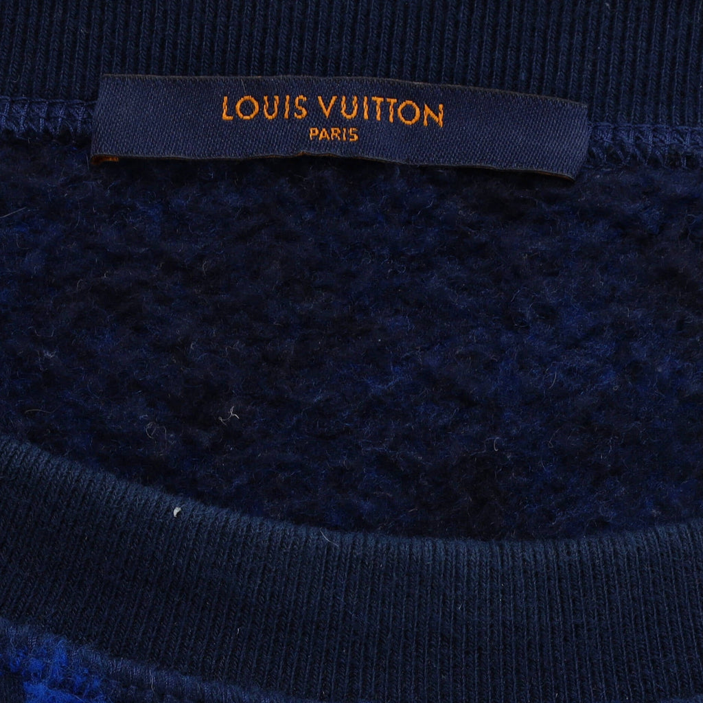 Men's Crewneck Sweater Cotton and Acrylic Blend Monogram Jacquard