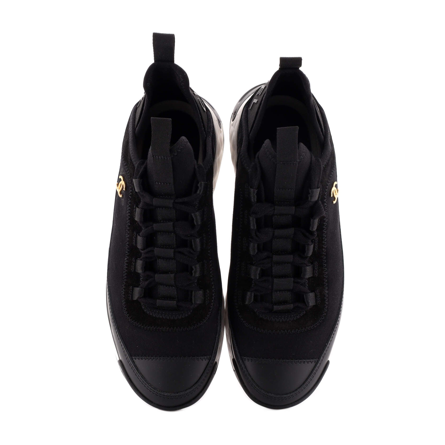 Women's CC Cap Toe Logo Sneakers Suede and Mixed Fibers