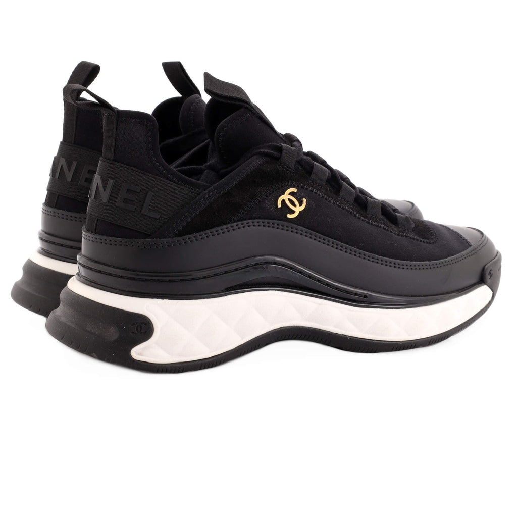 Women's CC Cap Toe Logo Sneakers Suede and Mixed Fibers