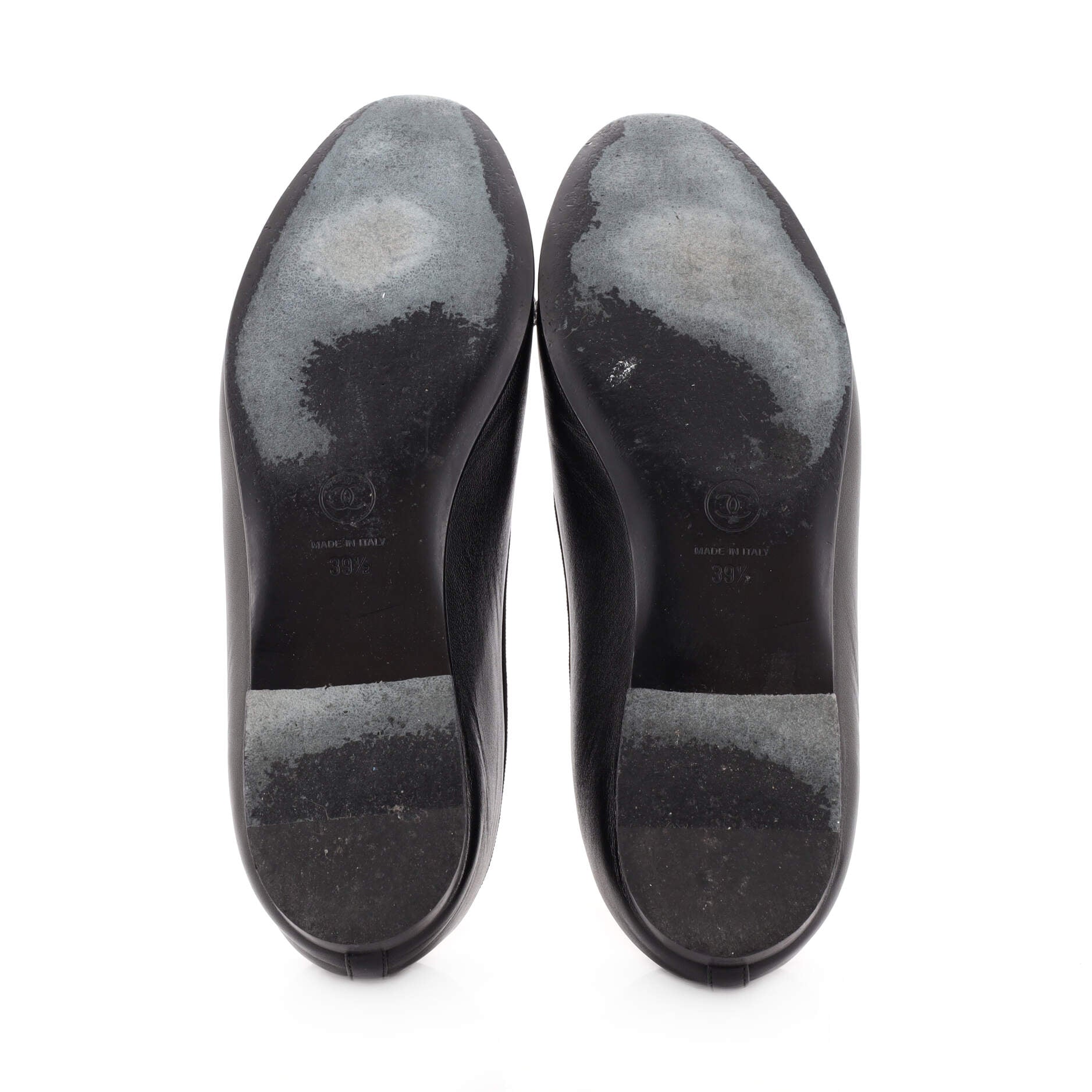 Women's CC Cap Toe Bow Ballerina Flats Leather and Patent
