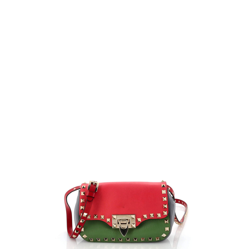 Rockstud Flip Lock Flap Bag Leather Mini