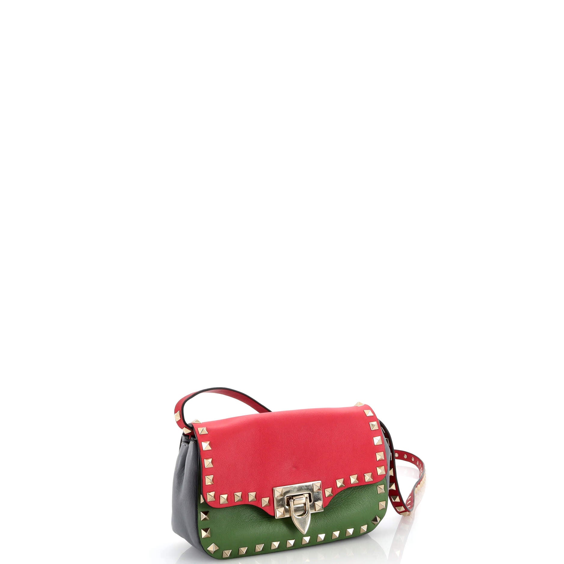 Rockstud Flip Lock Flap Bag Leather Mini