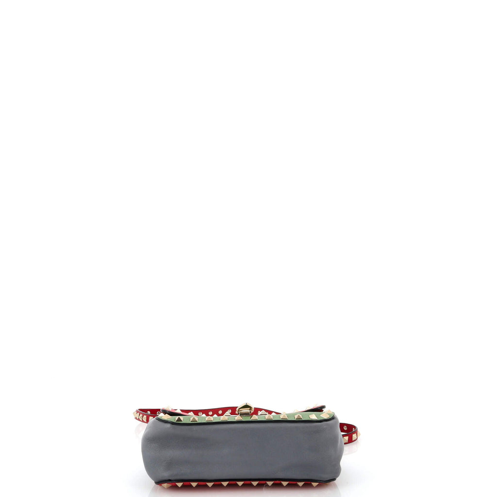 Rockstud Flip Lock Flap Bag Leather Mini