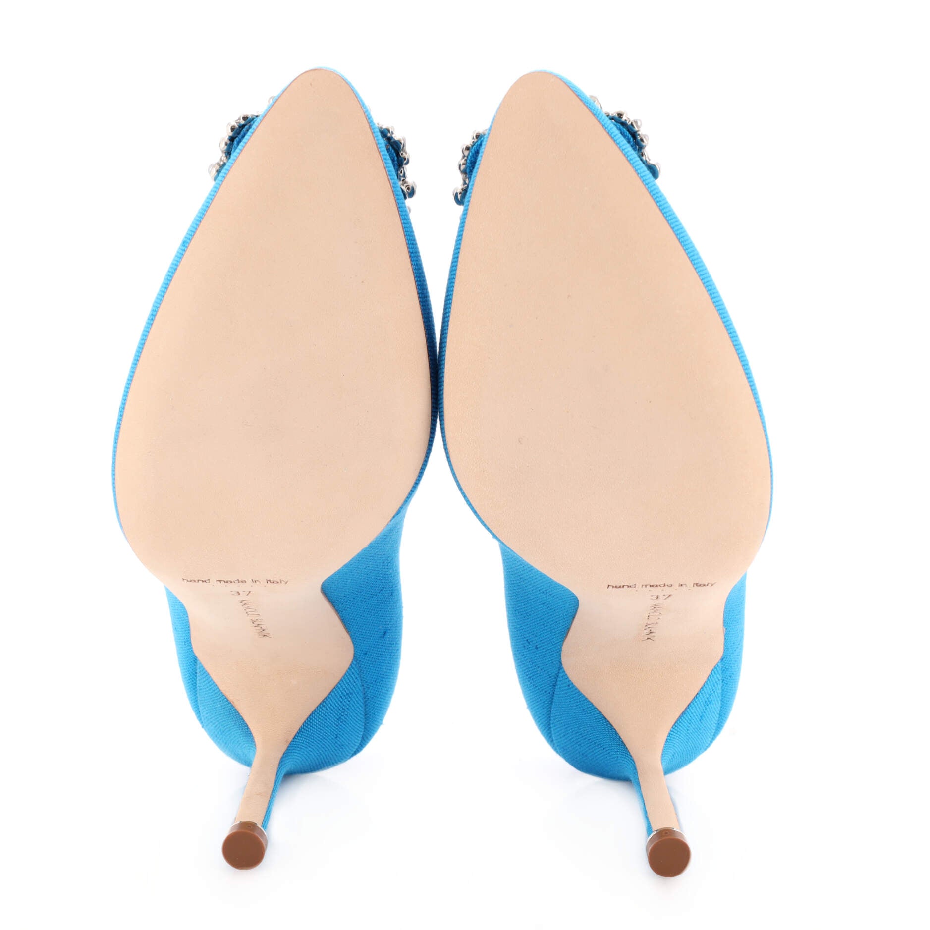 Women's Hangisi Pumps Linen with Faux Pearls 105