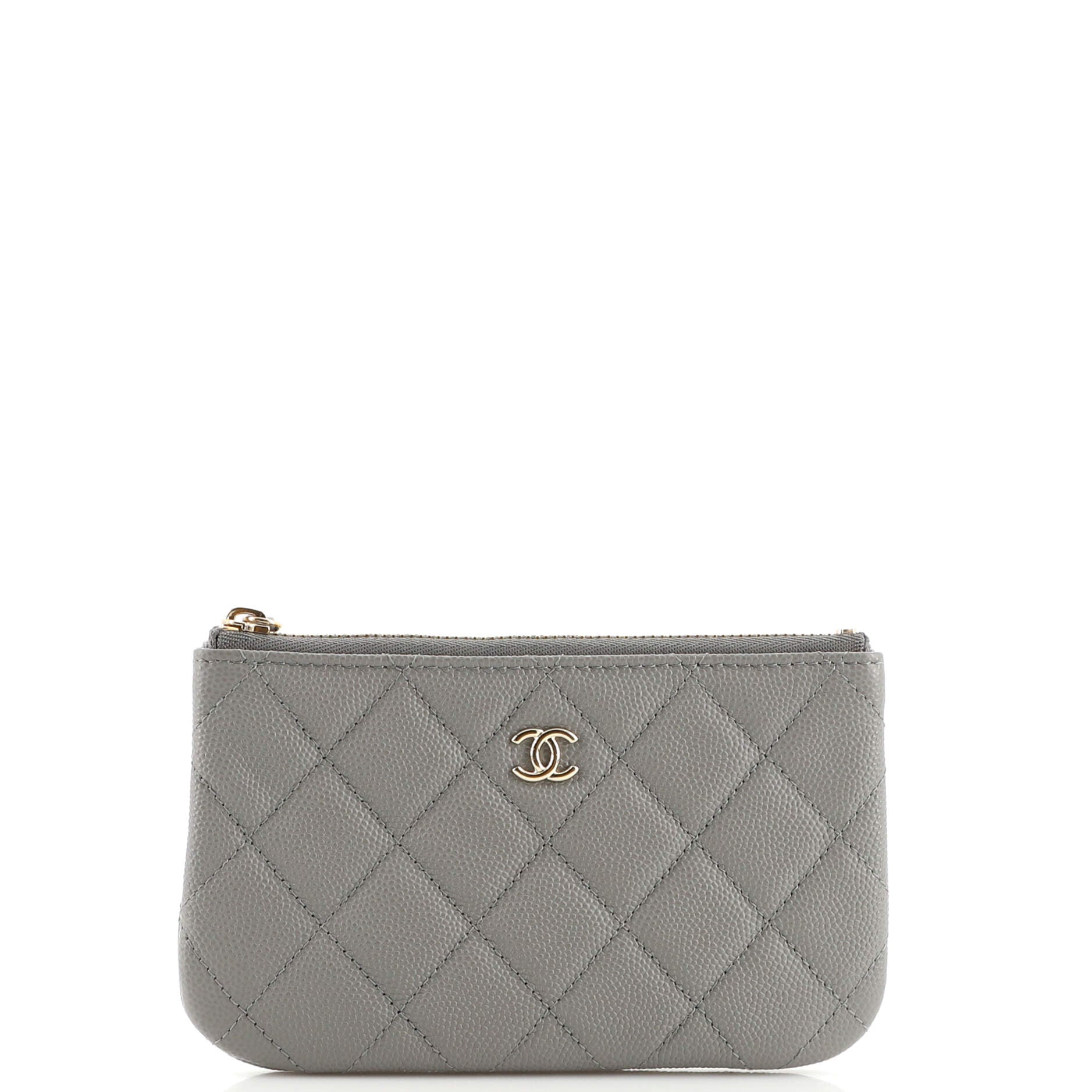 Classic O Case Pouch Quilted Caviar Mini