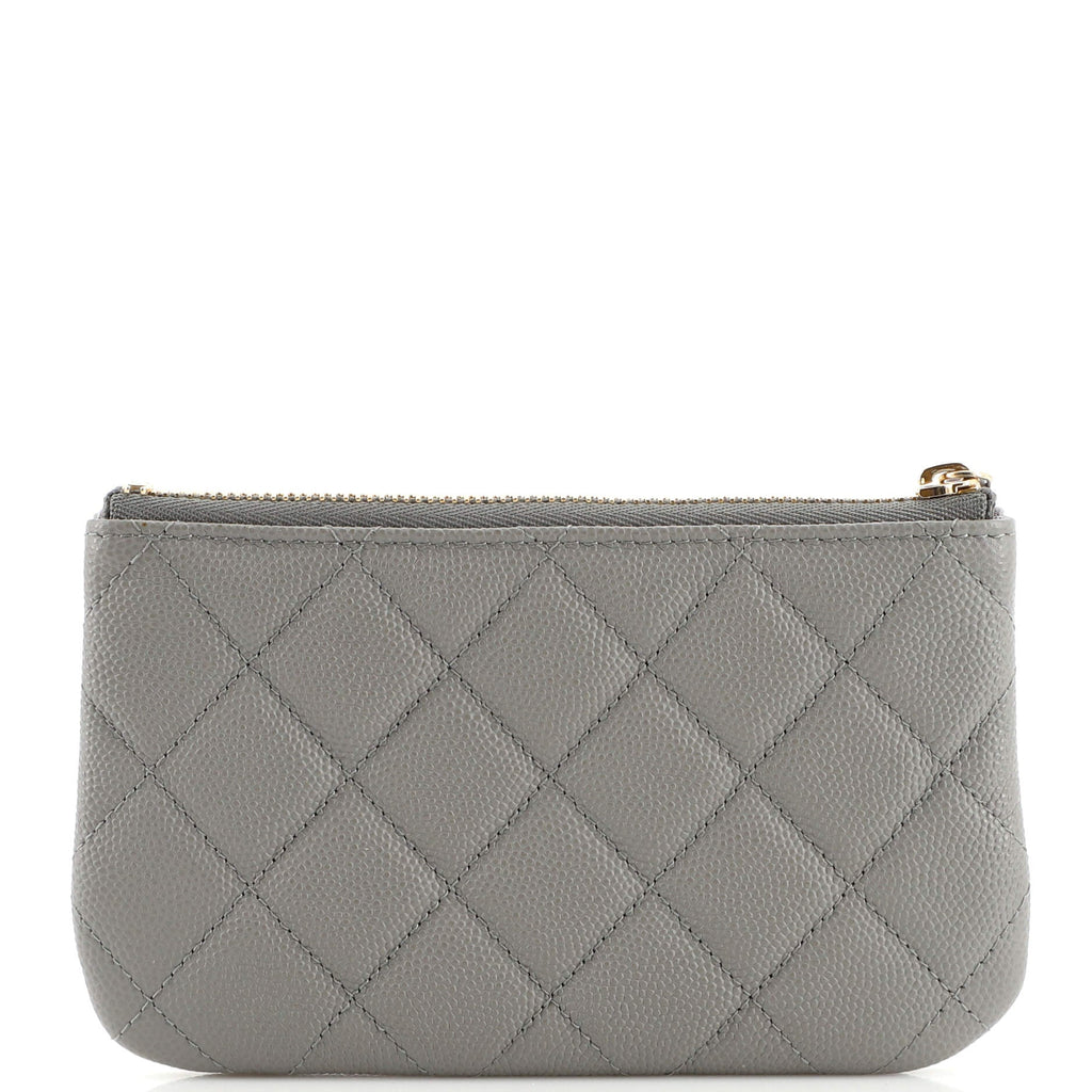 Classic O Case Pouch Quilted Caviar Mini