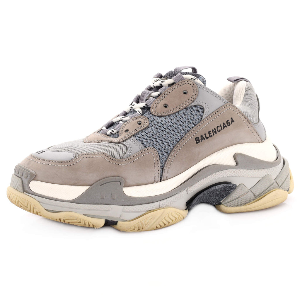 Men's Triple S Sneakers Fabric and Mesh with Faux Leather