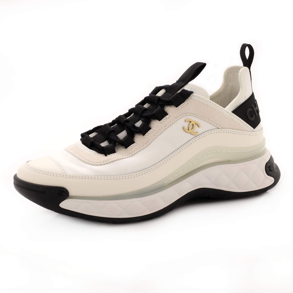 Women's CC Cap Toe Logo Sneakers Suede and Mixed Fibers