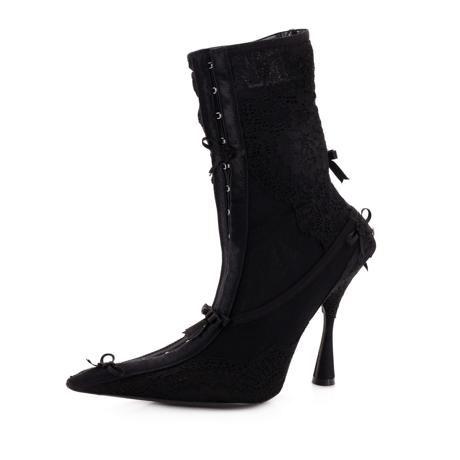 Women's Lingerie Knife Ankle Sock Boots Lace