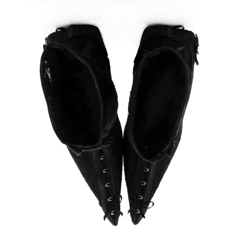 Women's Lingerie Knife Ankle Sock Boots Lace