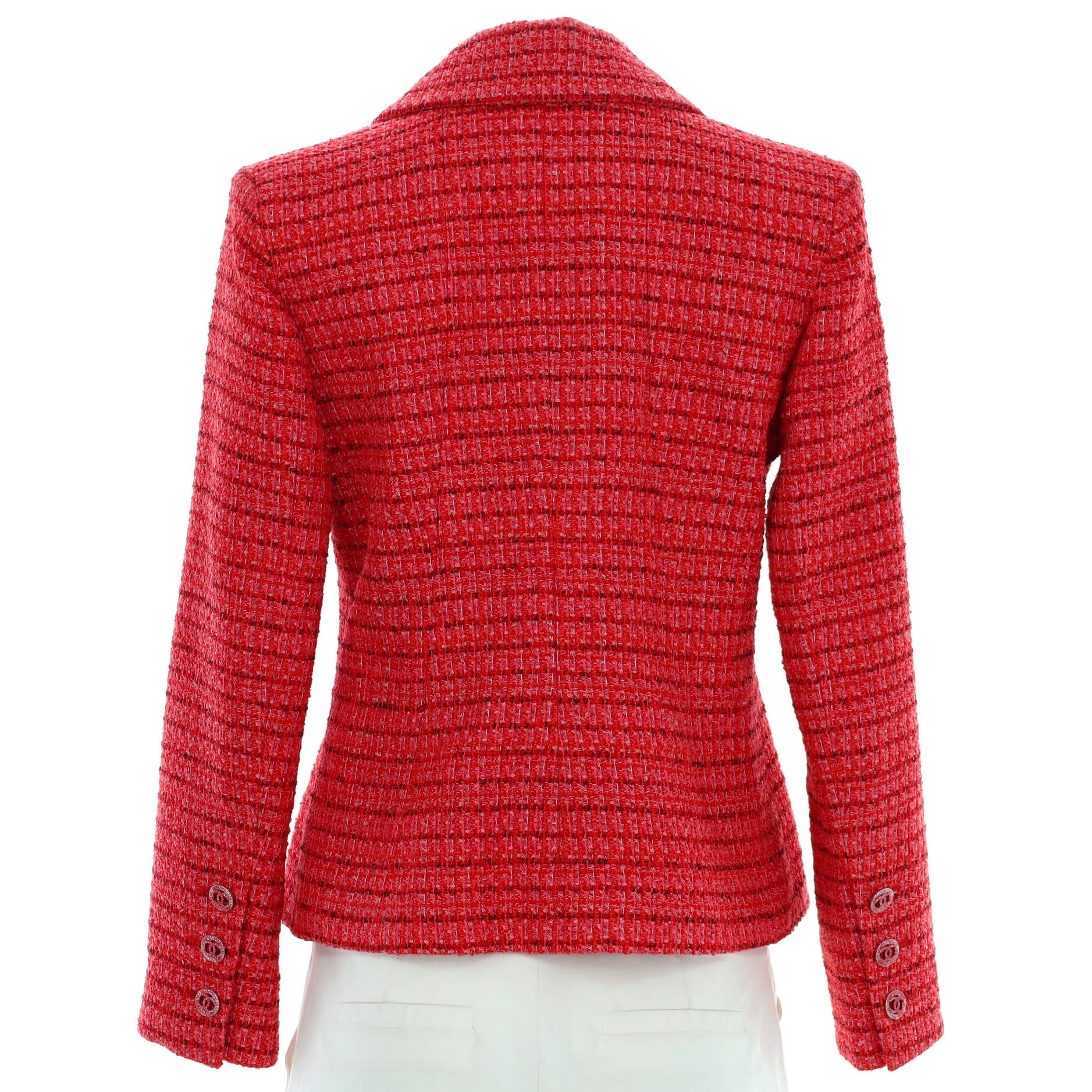 Women's Asymmetrical Button Up Blazer Tweed