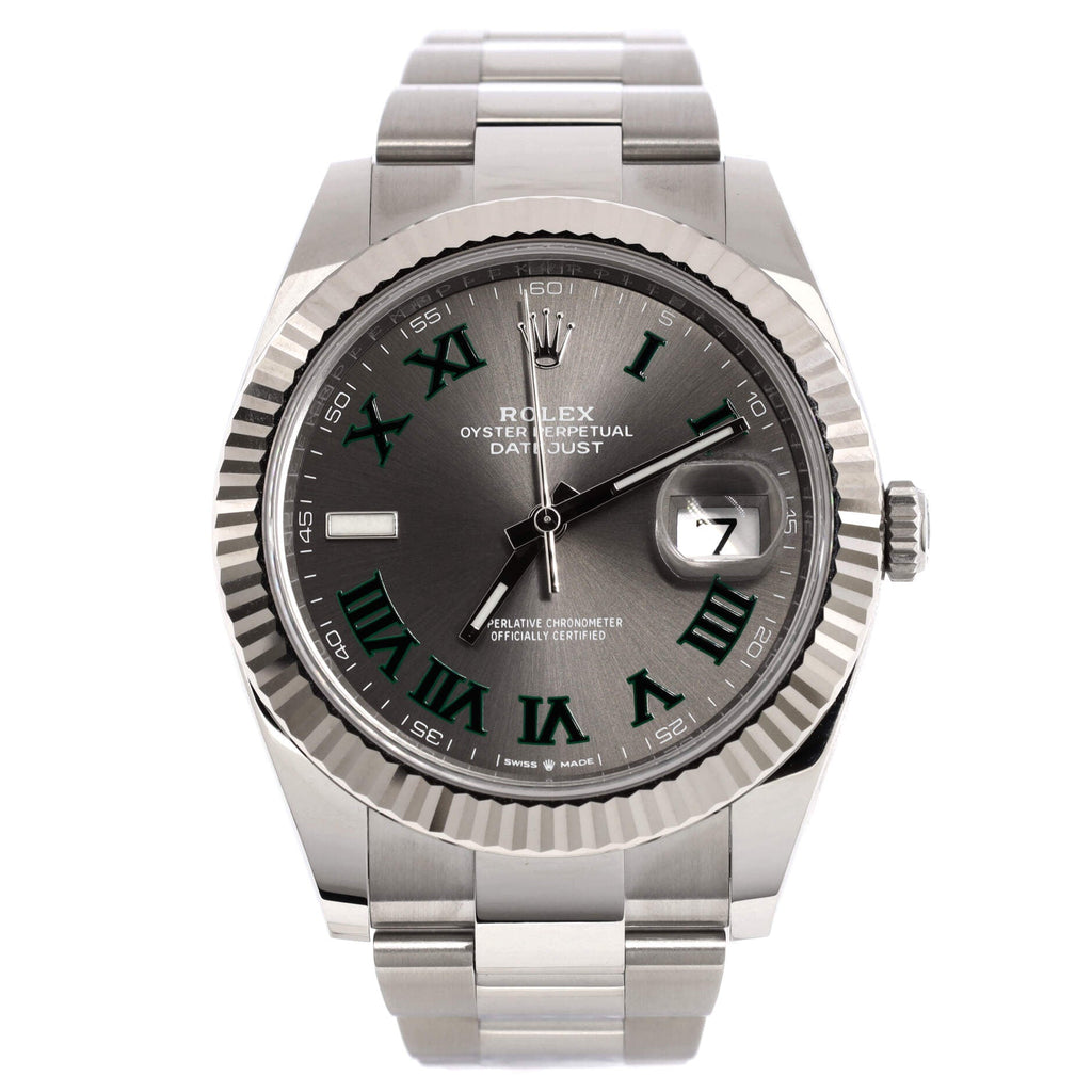 Oyster Perpetual Datejust Wimbledon Automatic Watch Stainless Steel and White Gold 41