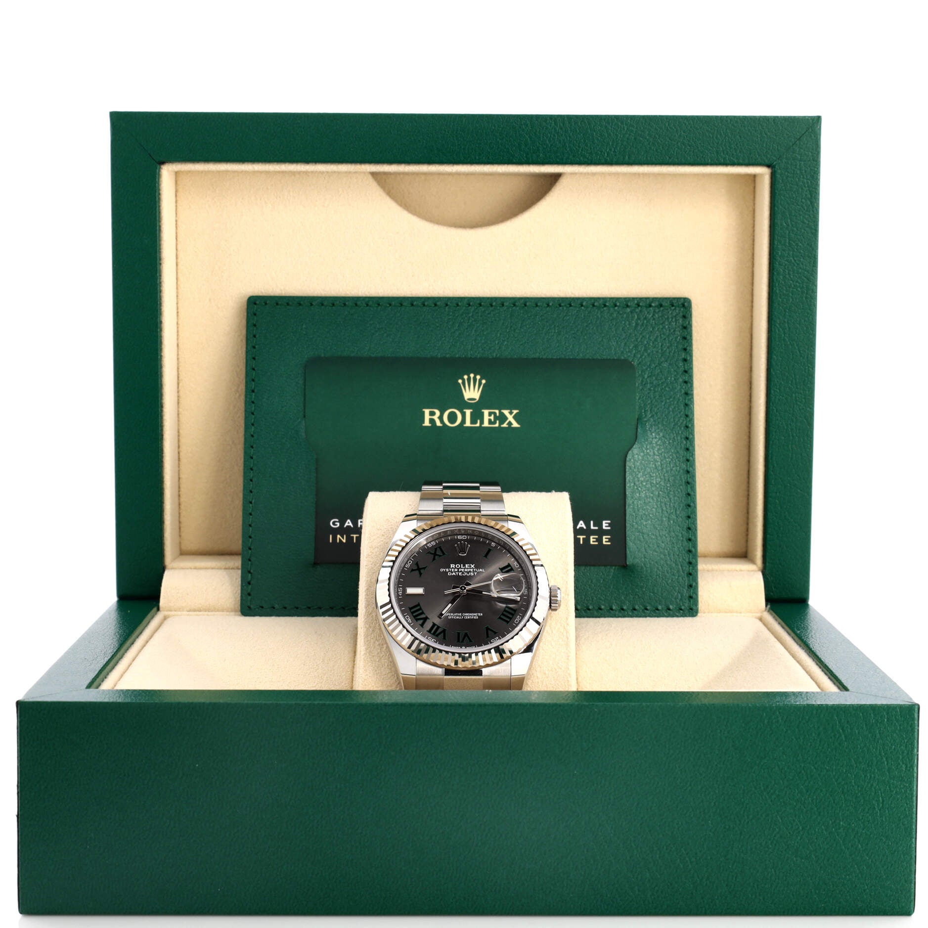 Oyster Perpetual Datejust Wimbledon Automatic Watch Stainless Steel and White Gold 41