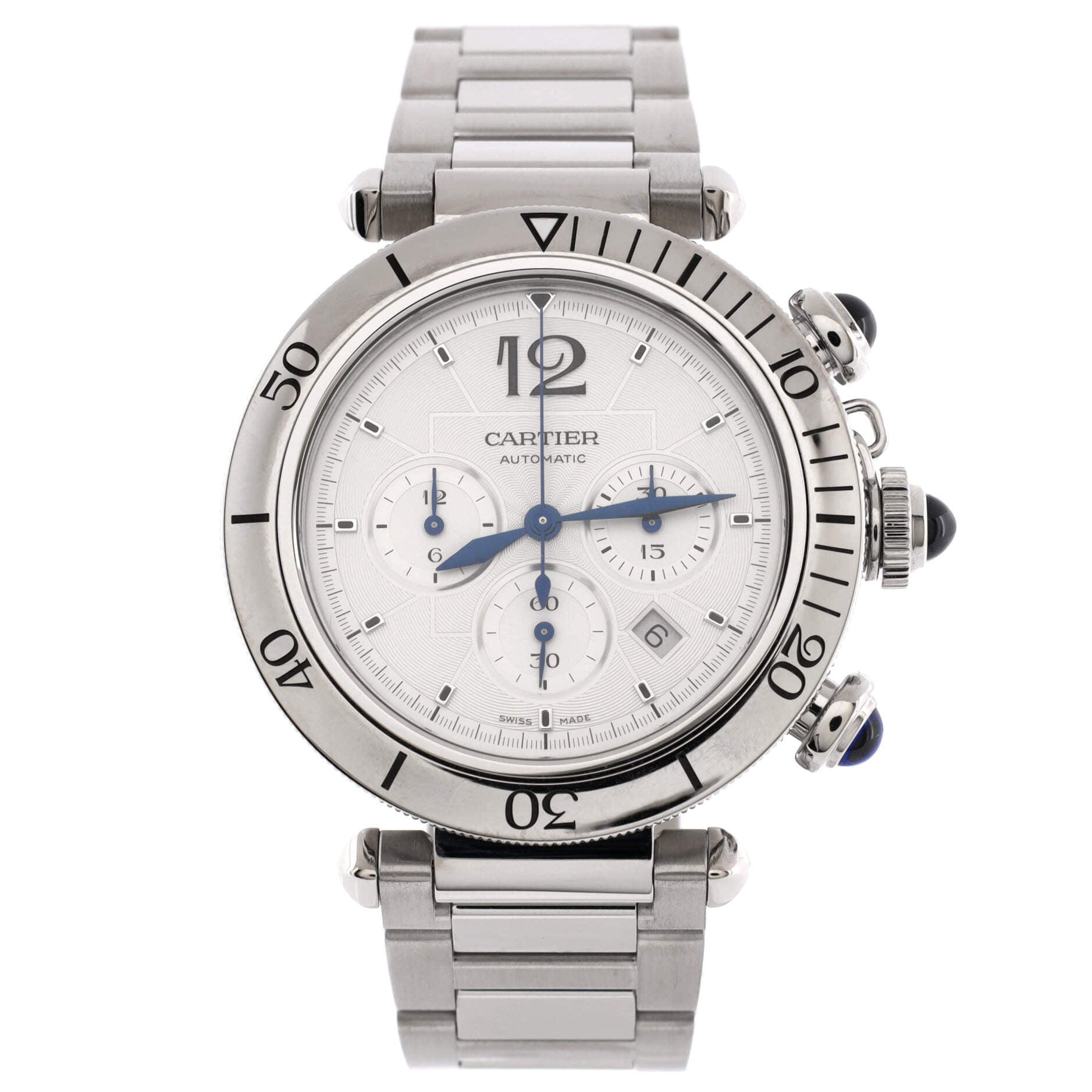 Pasha de Cartier Chronograph Automatic Watch Stainless Steel 41