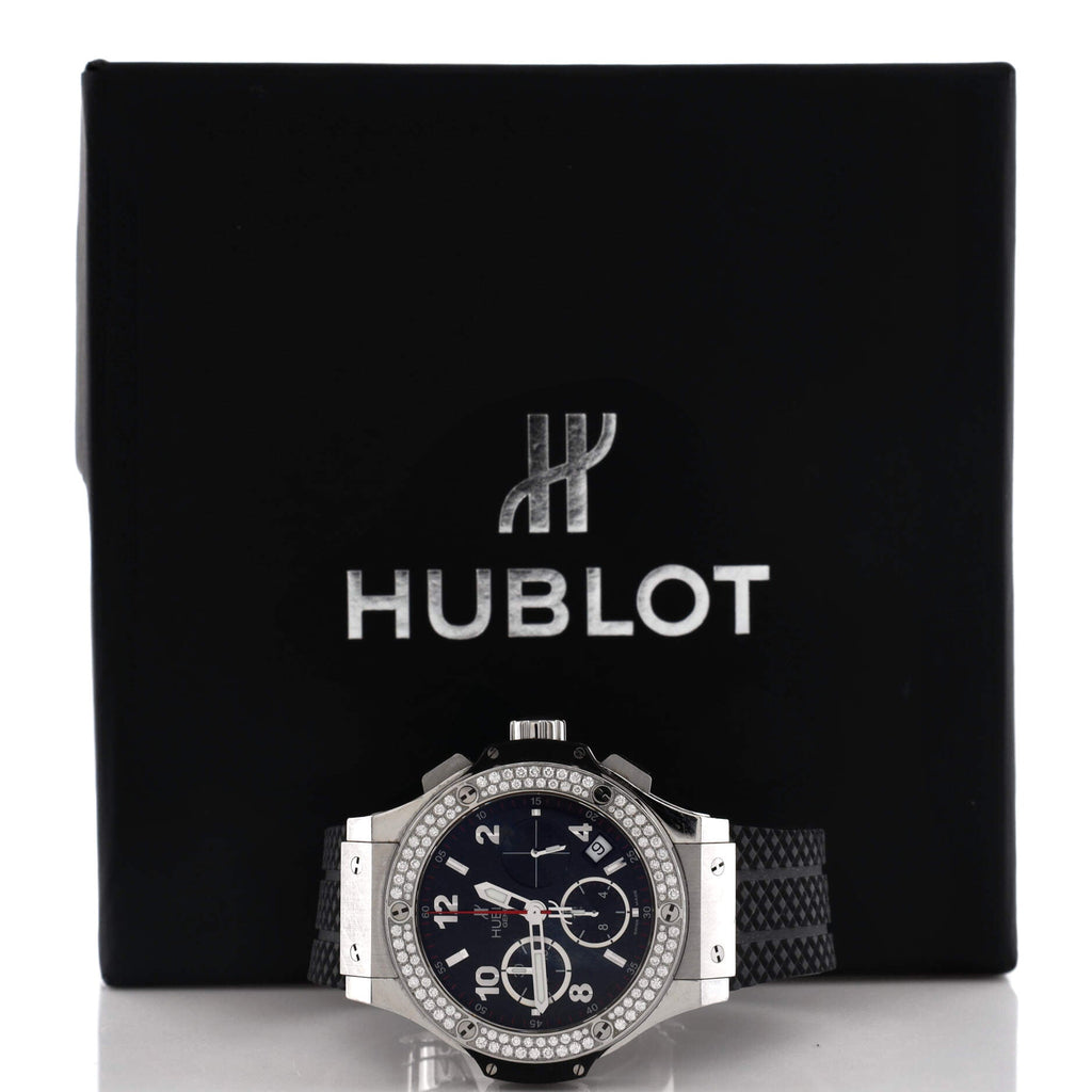 Big Bang Chronograph Automatic Watch Stainless Steel and Rubber with Diamond Bezel 41