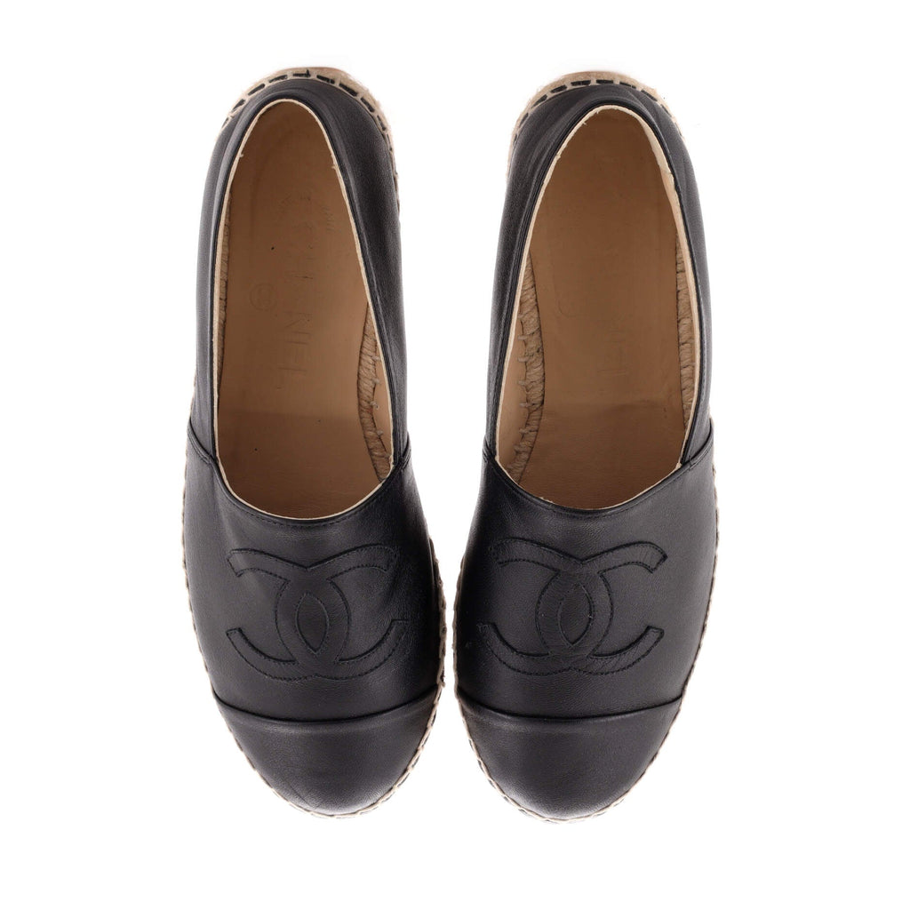 Women's CC Cap Toe Espadrilles Leather