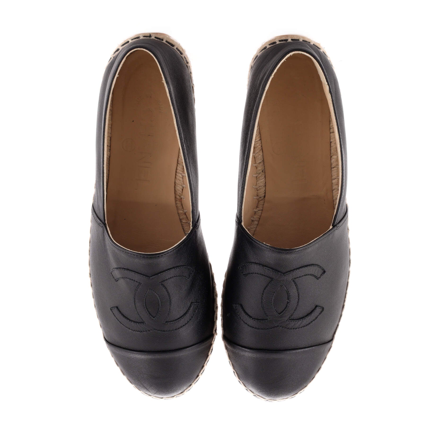 Women's CC Cap Toe Espadrilles Leather