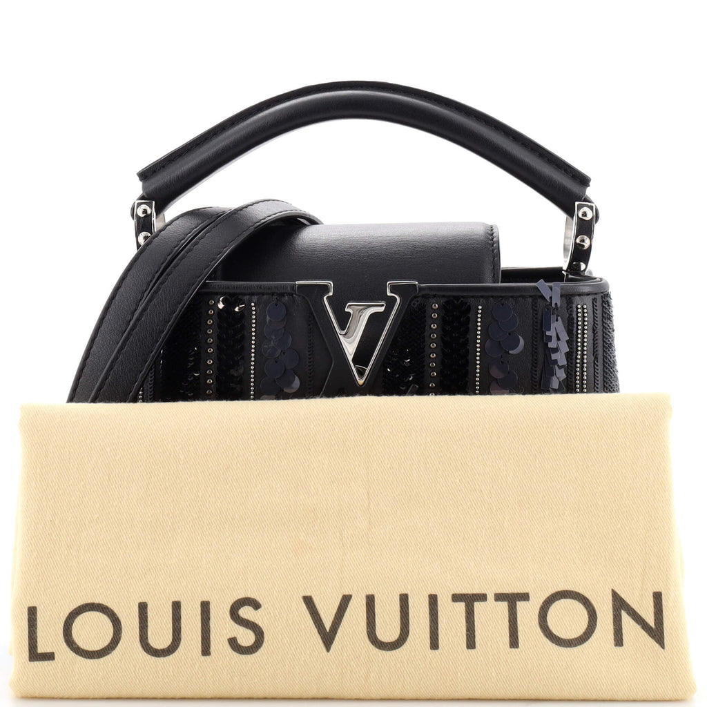 Capucines Bag Sequin and Beaded Leather Mini